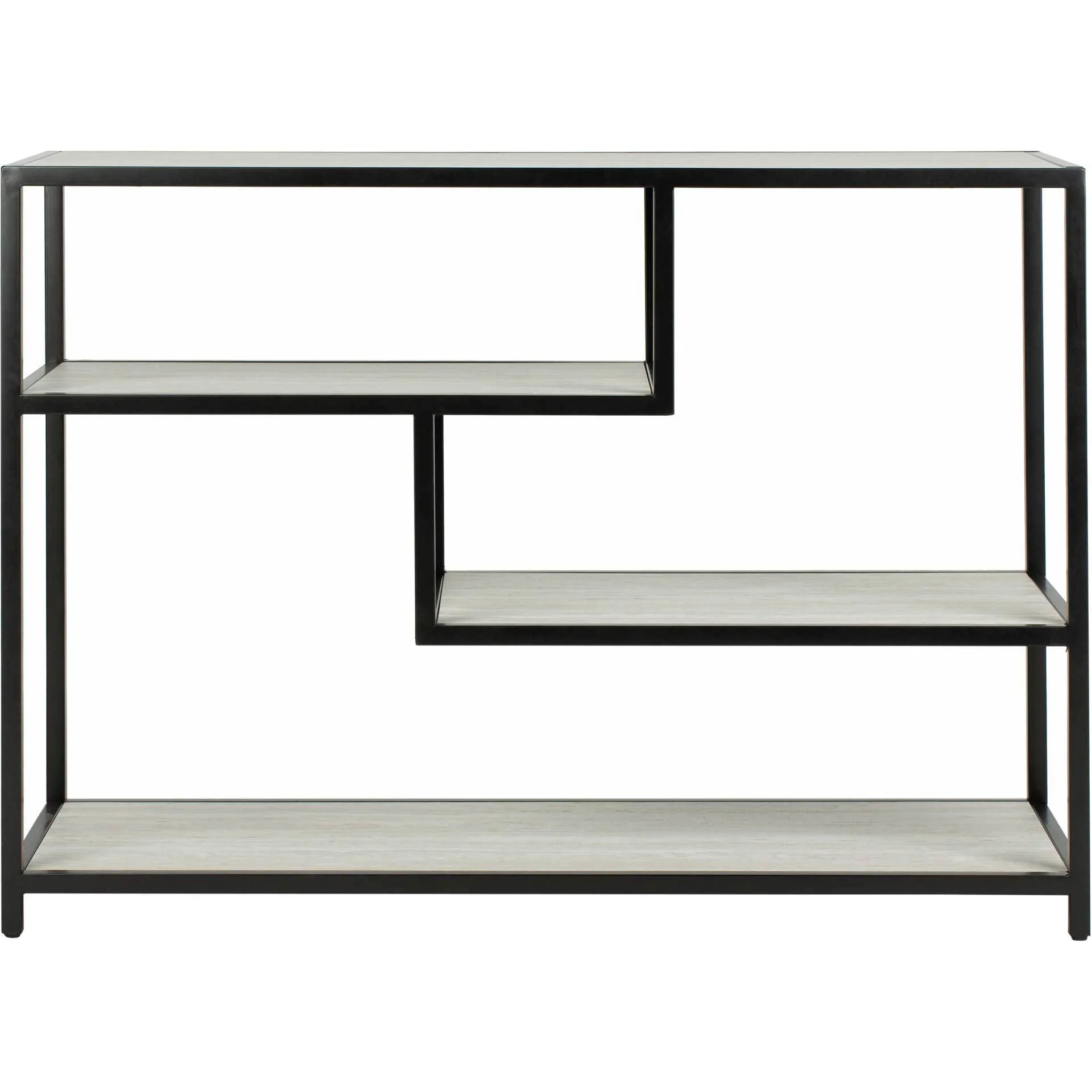 Reed Geometric Console Table Beige/Black - Image 2