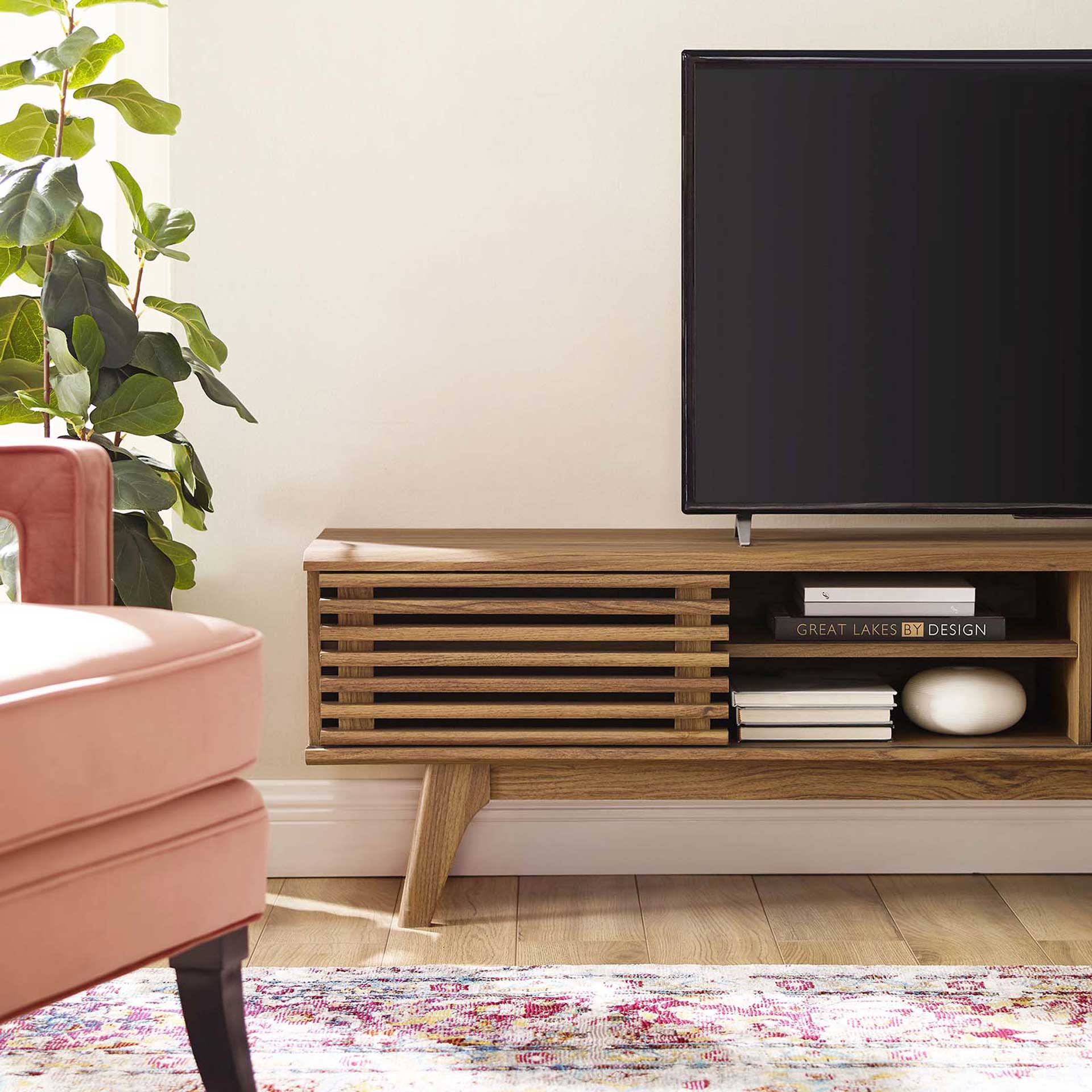 Reese Entertainment Center TV Stand Walnut - Image 6