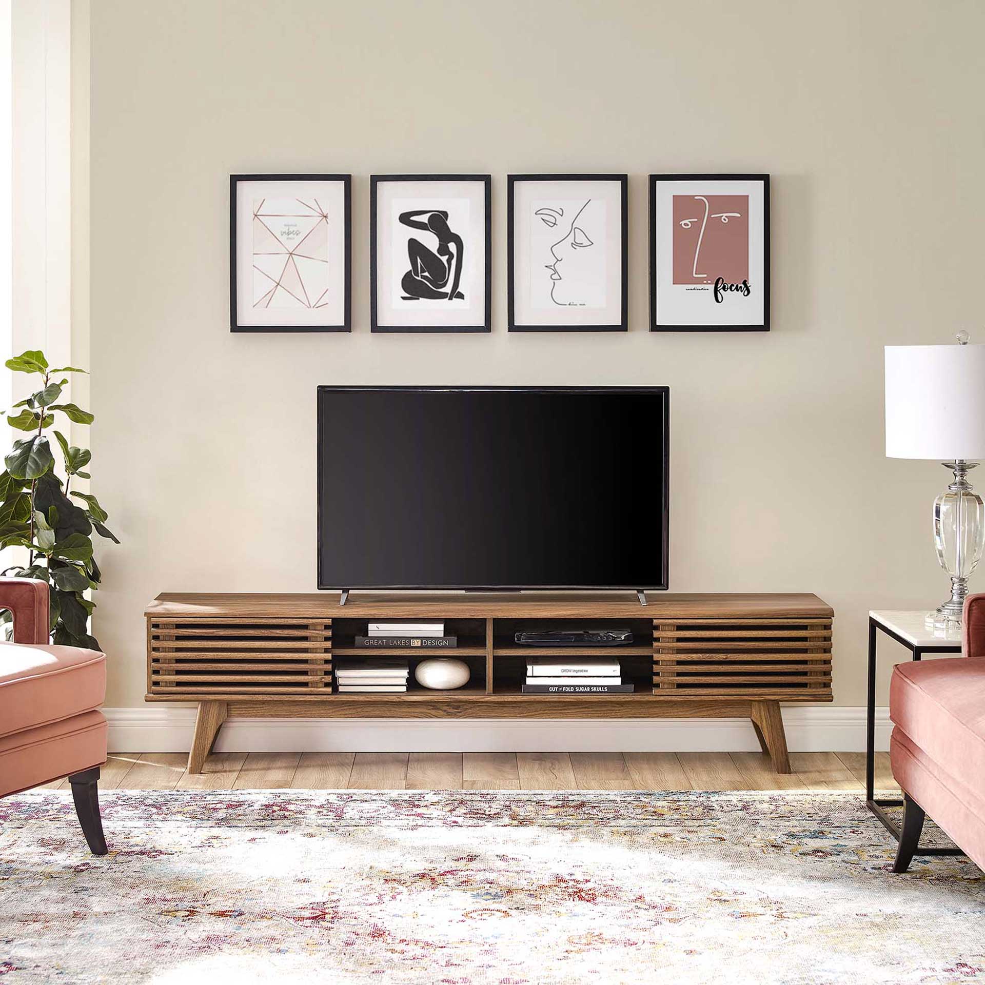 Reese Entertainment Center TV Stand Walnut - Image 7