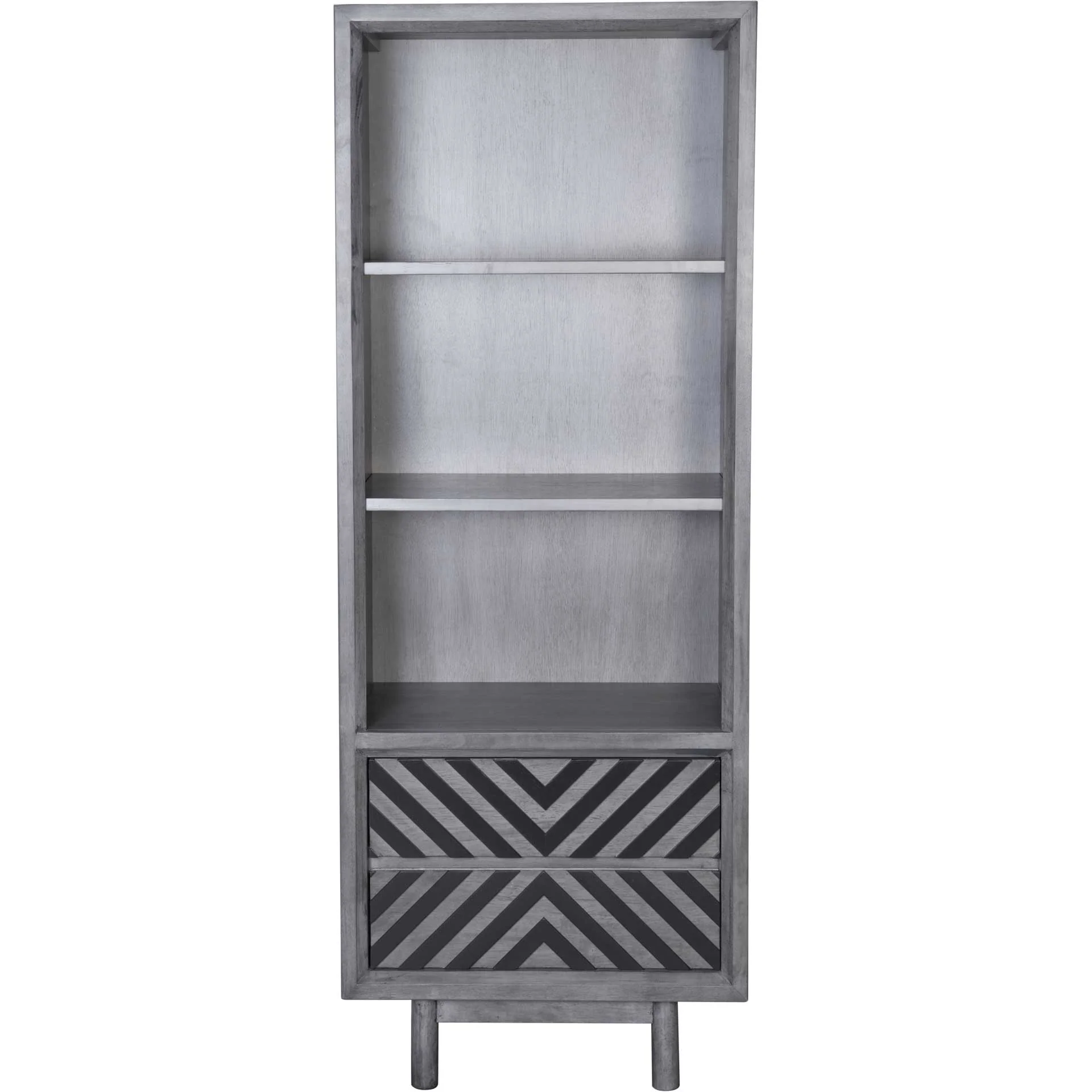 Regents Narrow Tall Shelf Old Gray - Image 3