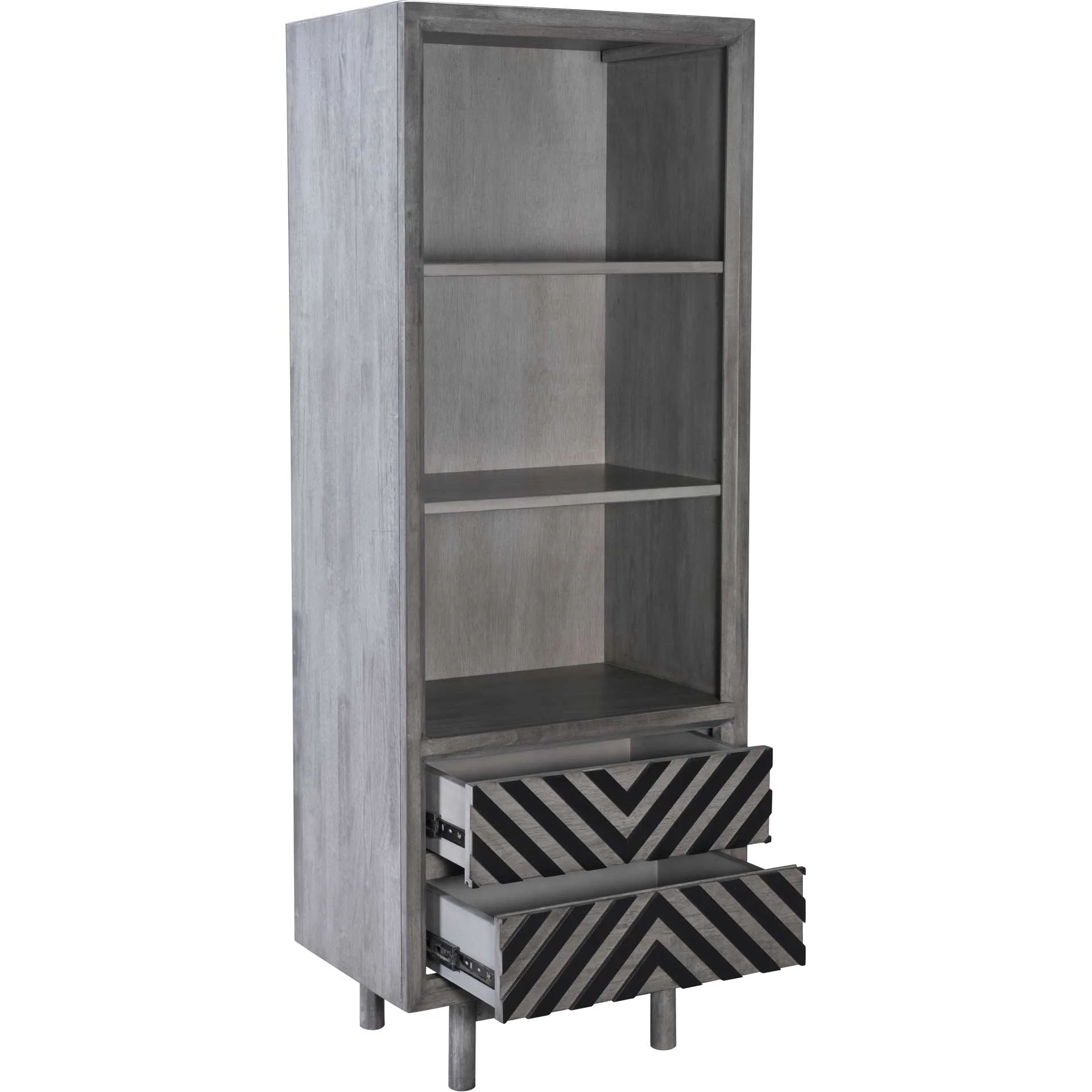 Regents Narrow Tall Shelf Old Gray - Image 5