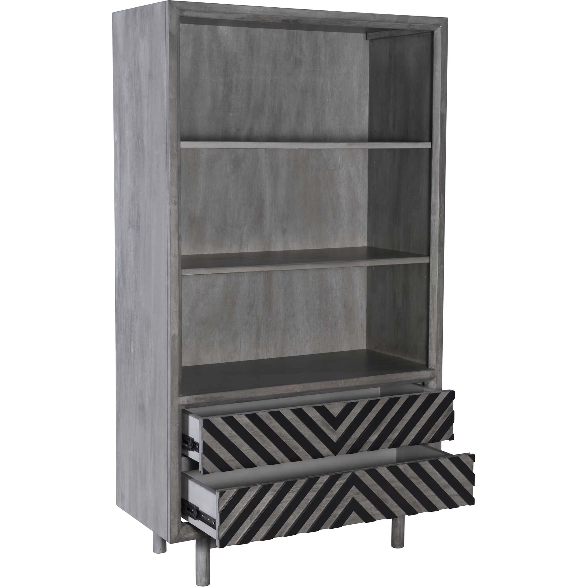 Regents Wide Tall Shelf Old Gray - Image 5