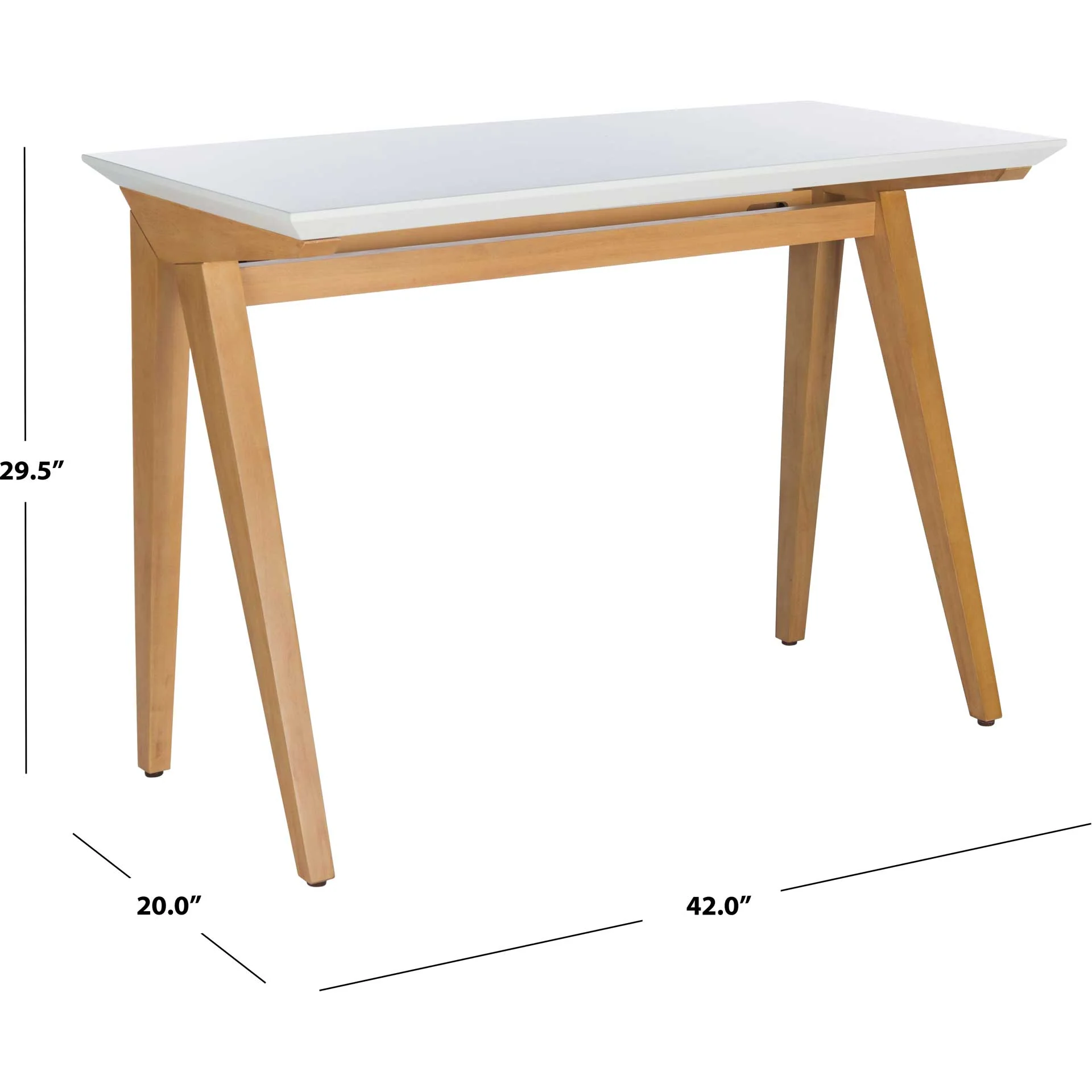 Rehnuma Desk Oak/White - Image 7