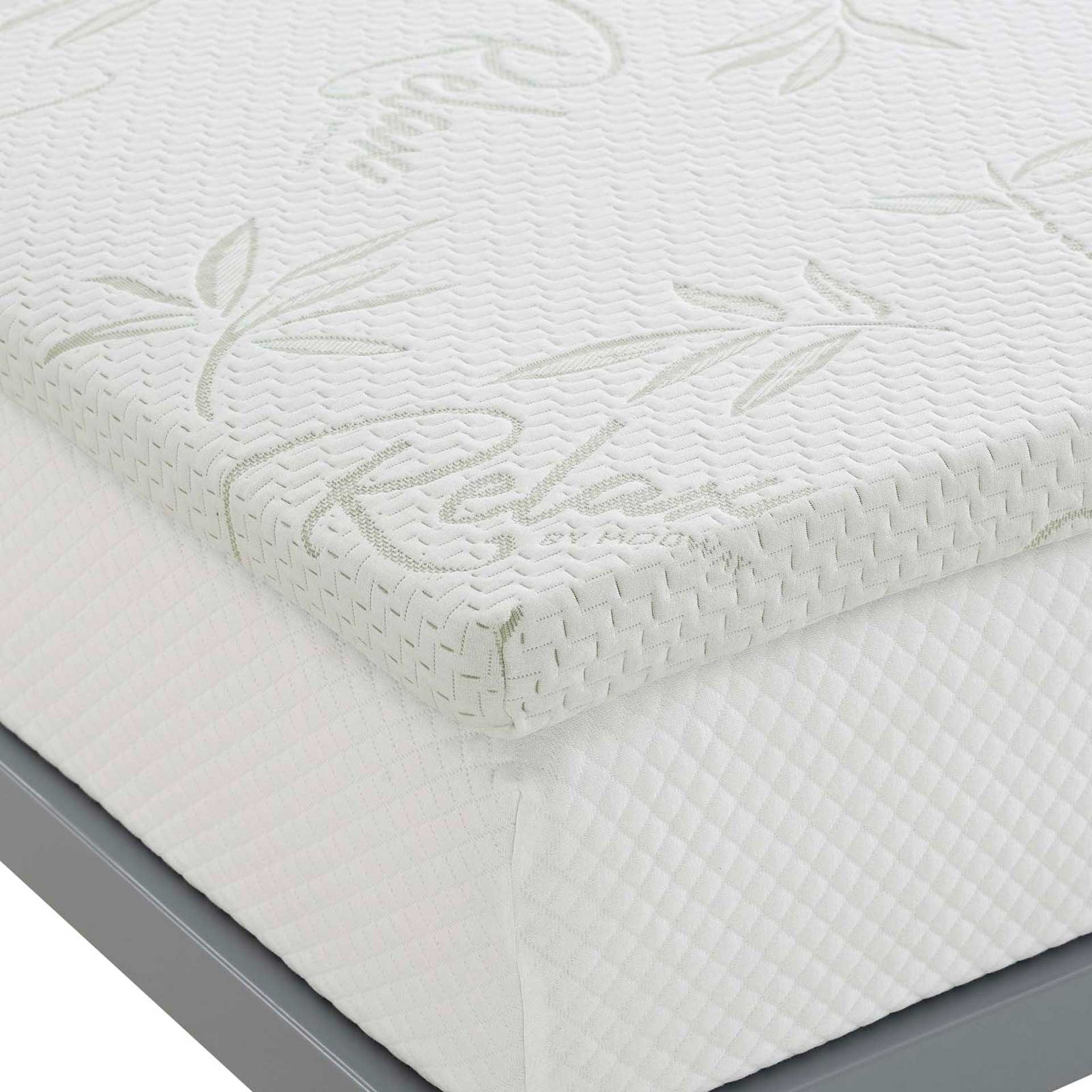 Relax 2" Gel Memory Foam Mattress Topper White - Image 5