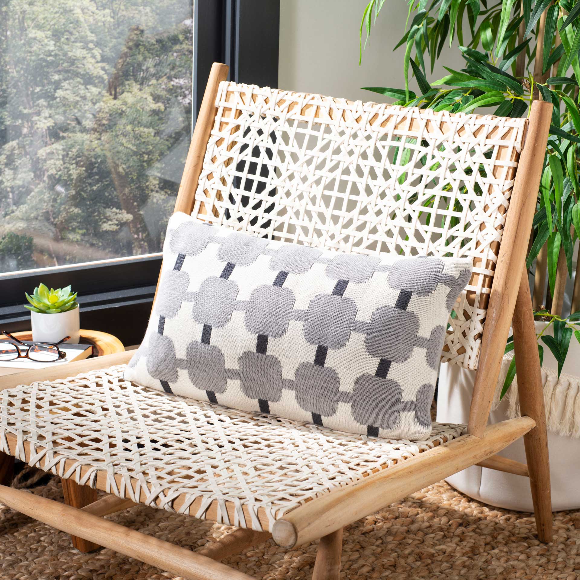 Relay Square Pillow Light Gray/Dark Gray - Image 4