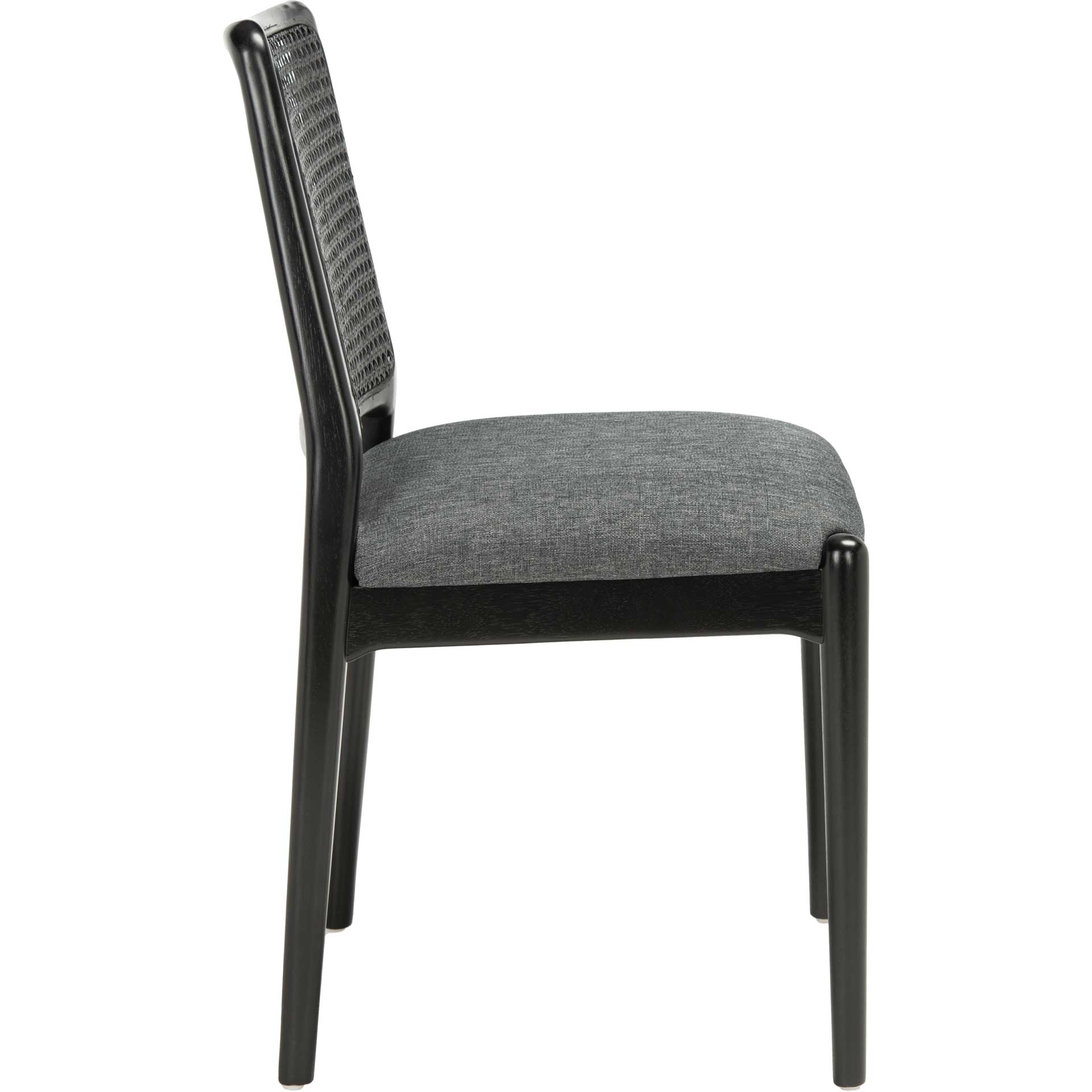 Remi Rattan Dining Chair Black/Gray (Set of 2) - Image 3