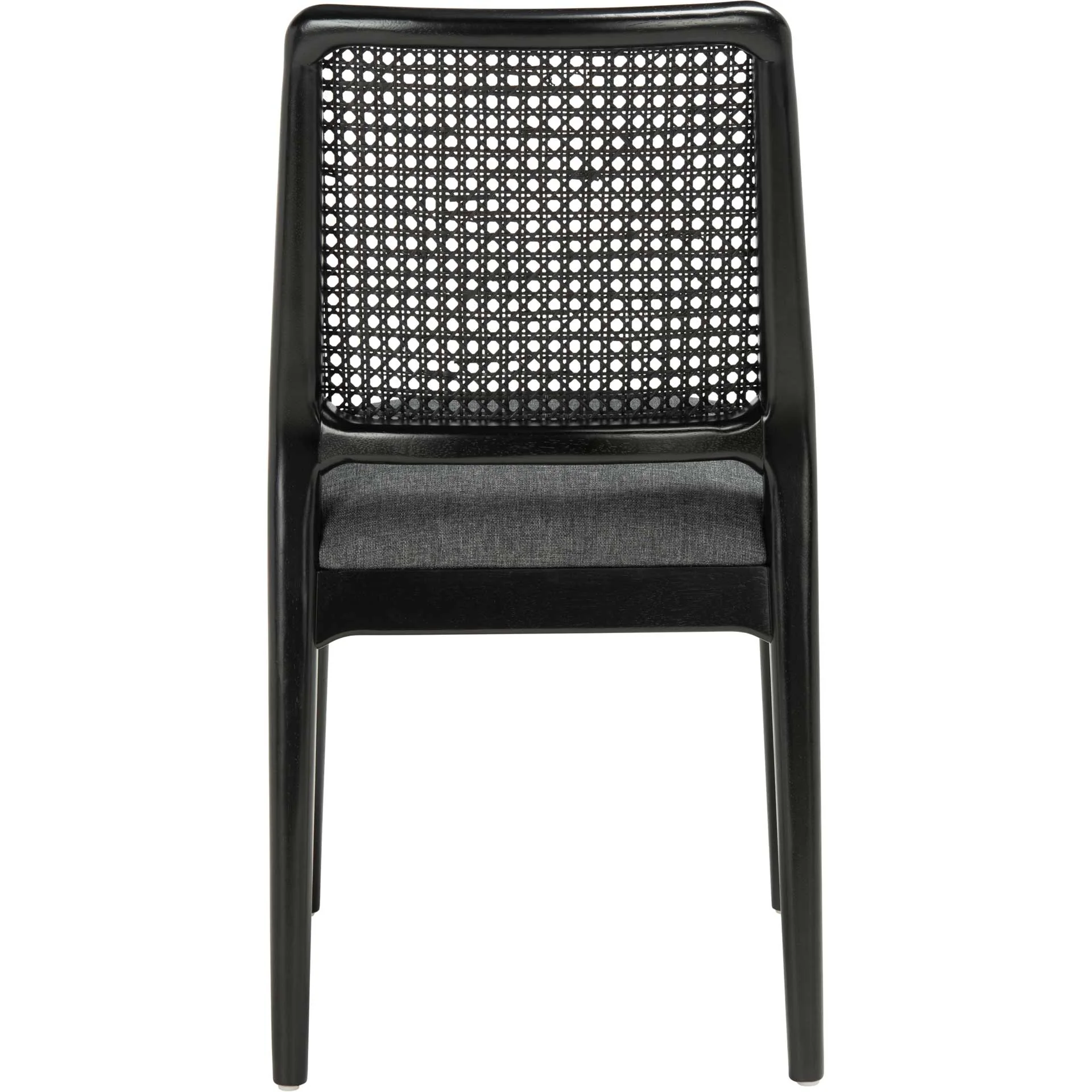 Remi Rattan Dining Chair Black/Gray (Set of 2) - Image 4