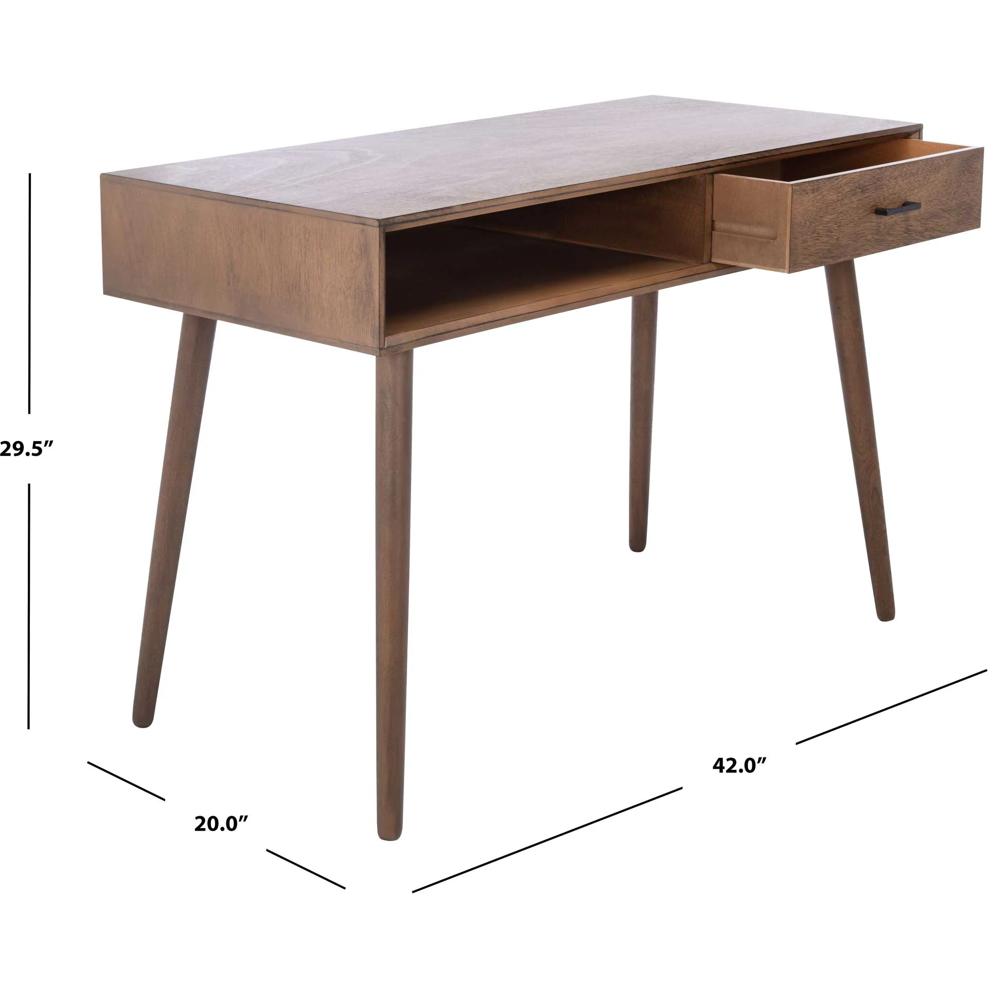 Remma 1 Drawer Writing Desk Brown - Image 9