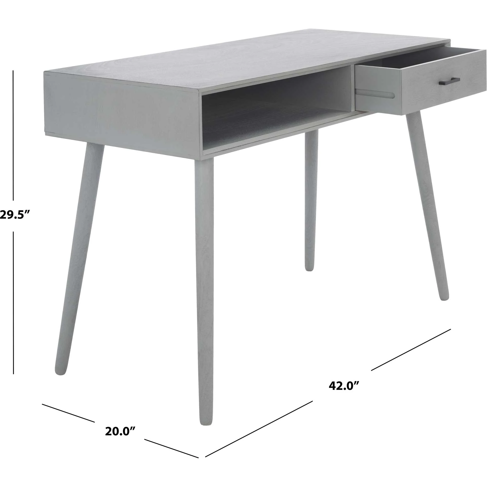Remma 1 Drawer Writing Desk Distressed Gray - Image 9
