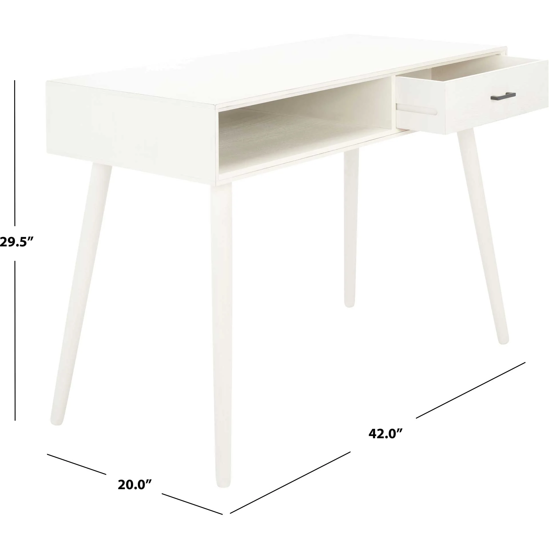 Remma 1 Drawer Writing Desk Distressed White - Image 10