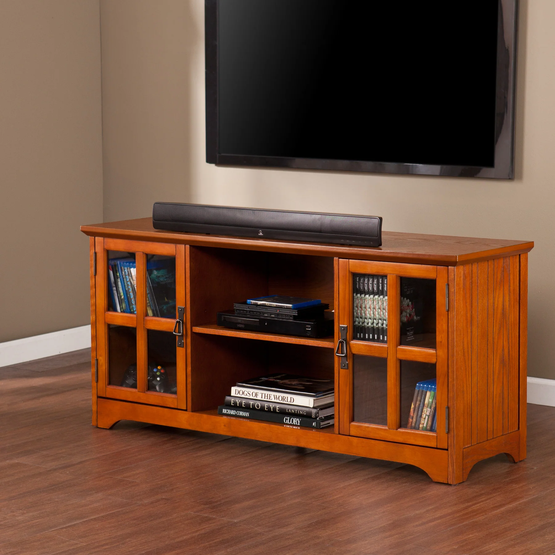 Remy Media Stand Mission Oak - Image 5