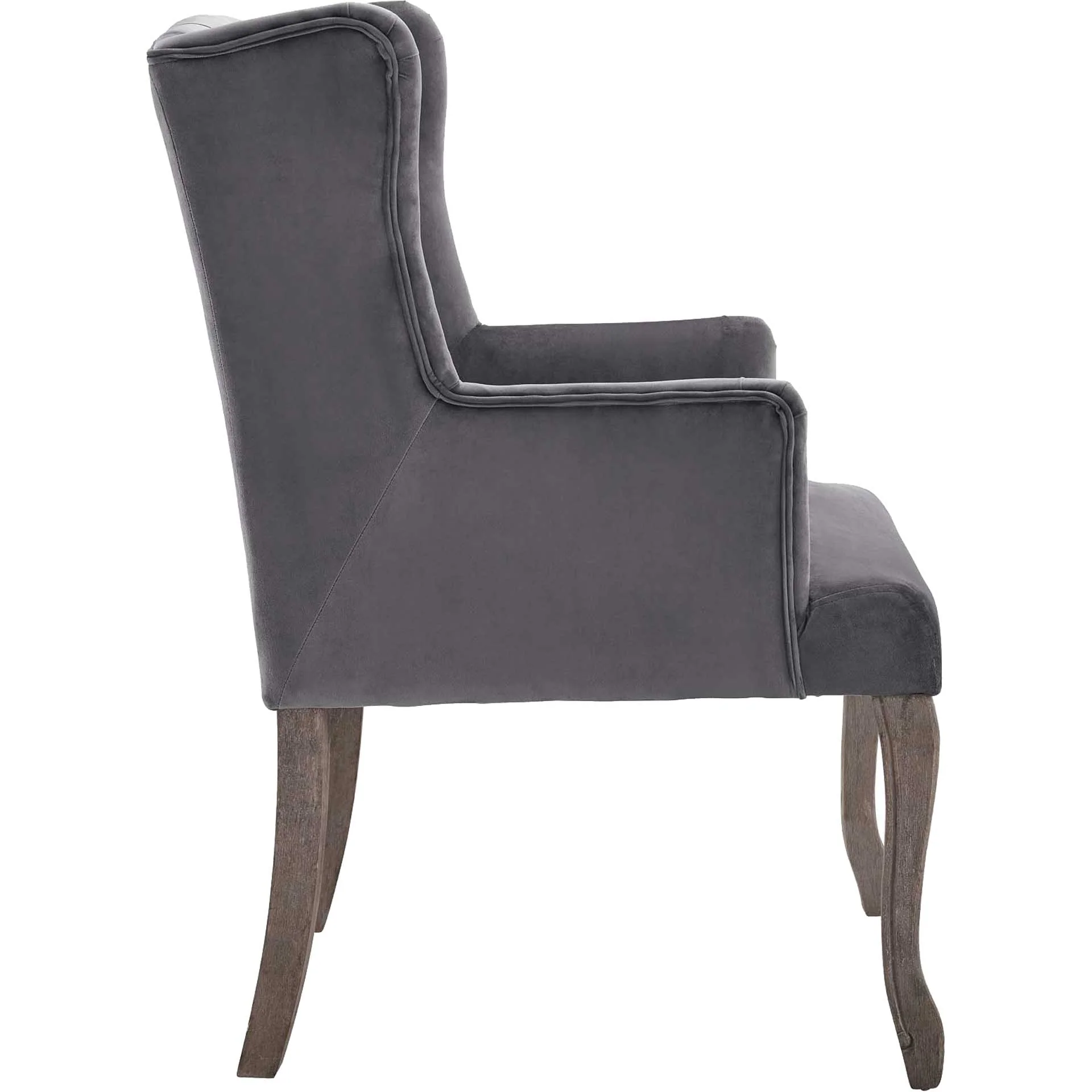 Remy Velvet Armchair Gray - Image 3
