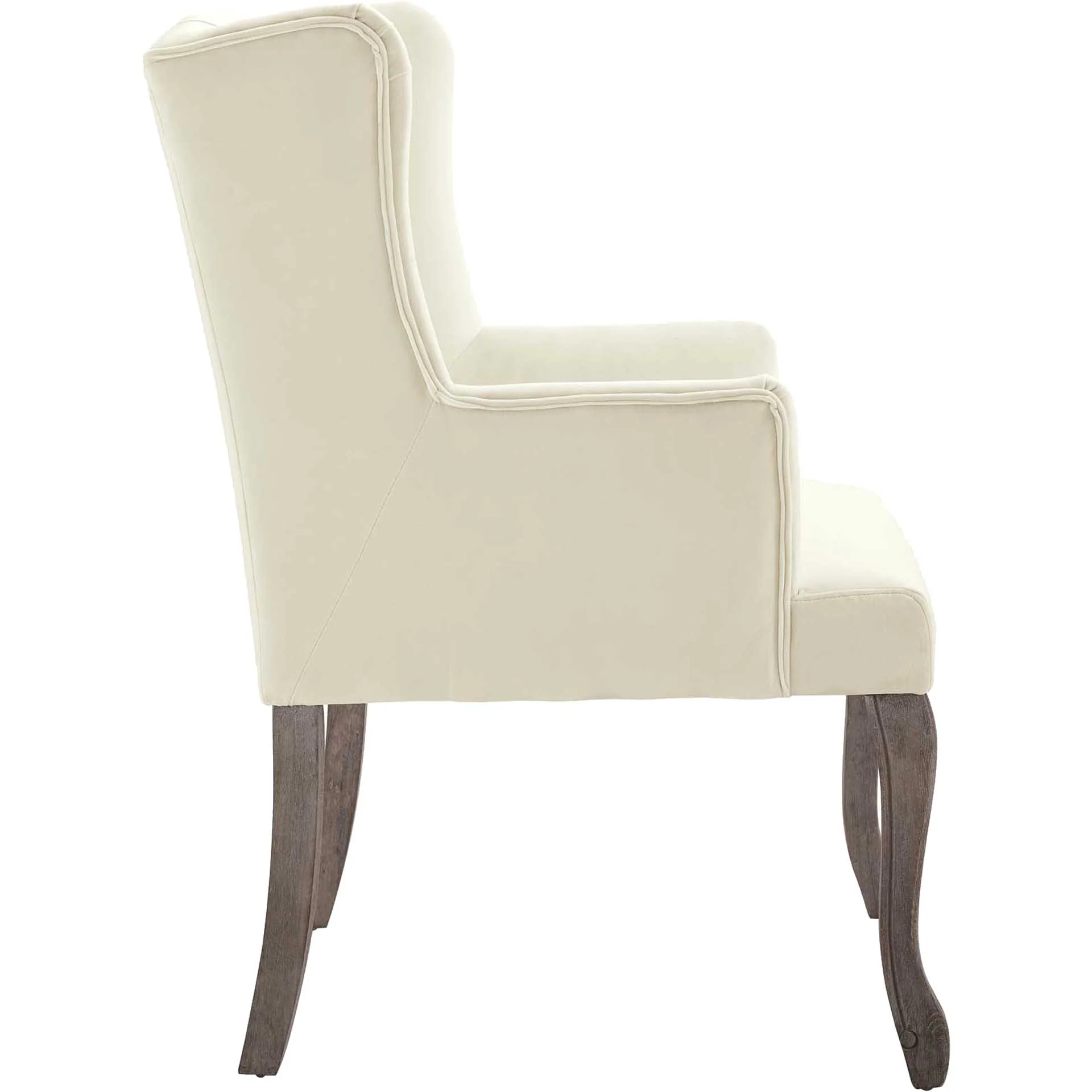 Remy Velvet Armchair Ivory - Image 3