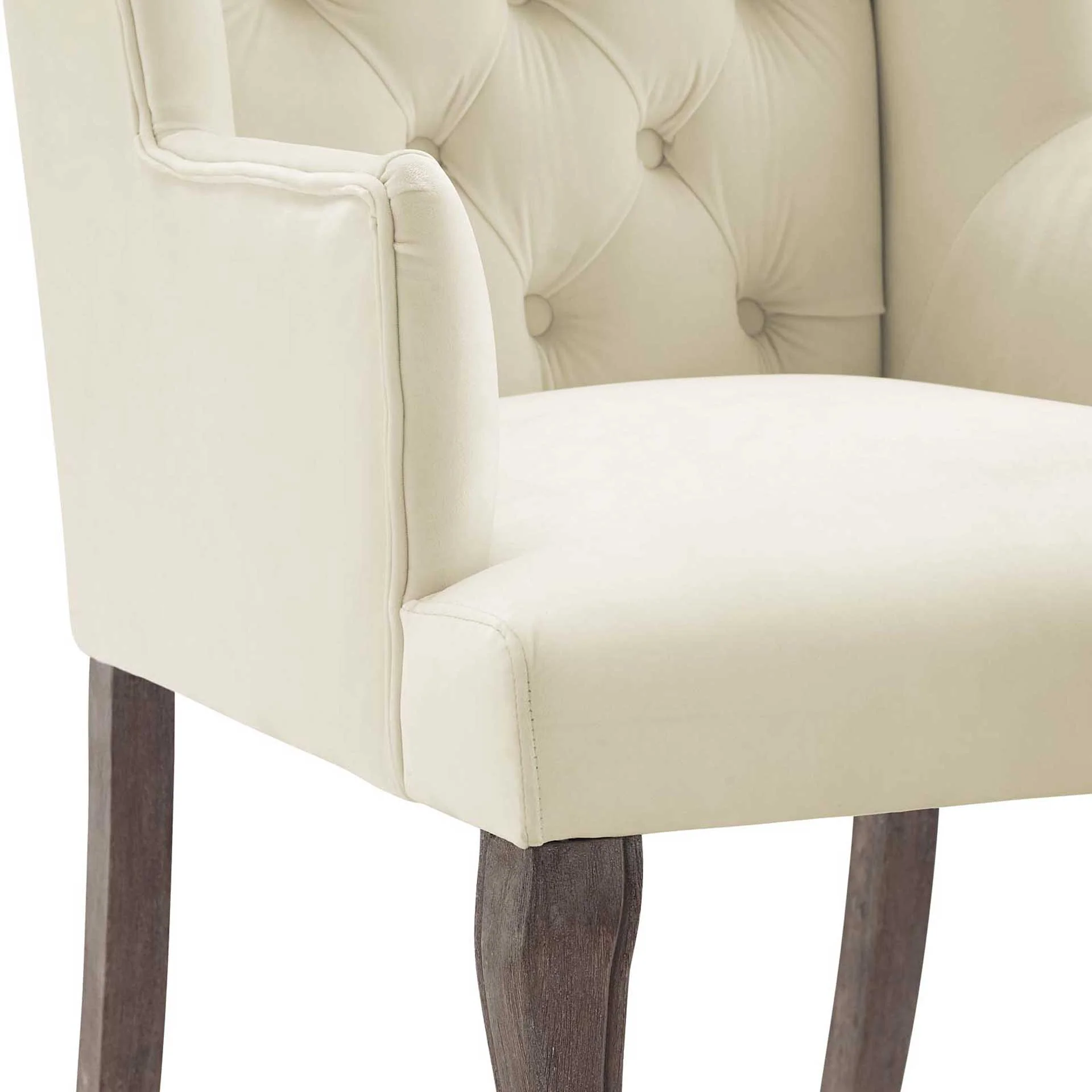 Remy Velvet Armchair Ivory - Image 5