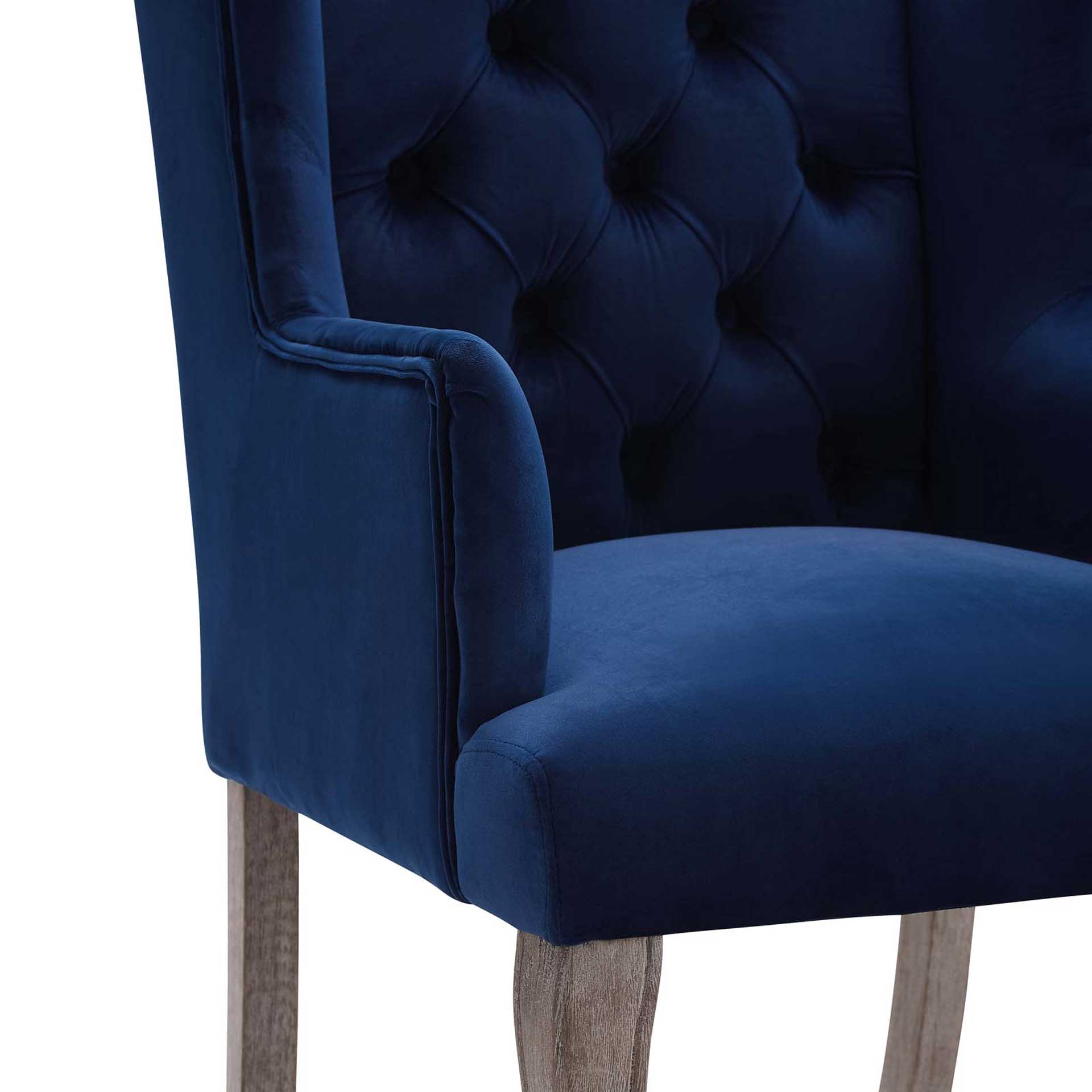 Remy Velvet Armchair Navy - Image 5