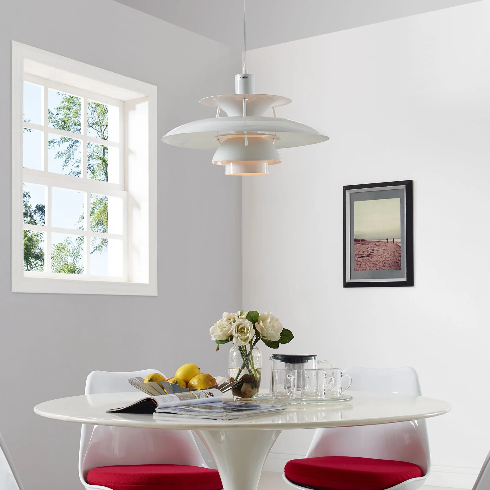 Render 19" Stainless Steel Chandelier White - Image 4