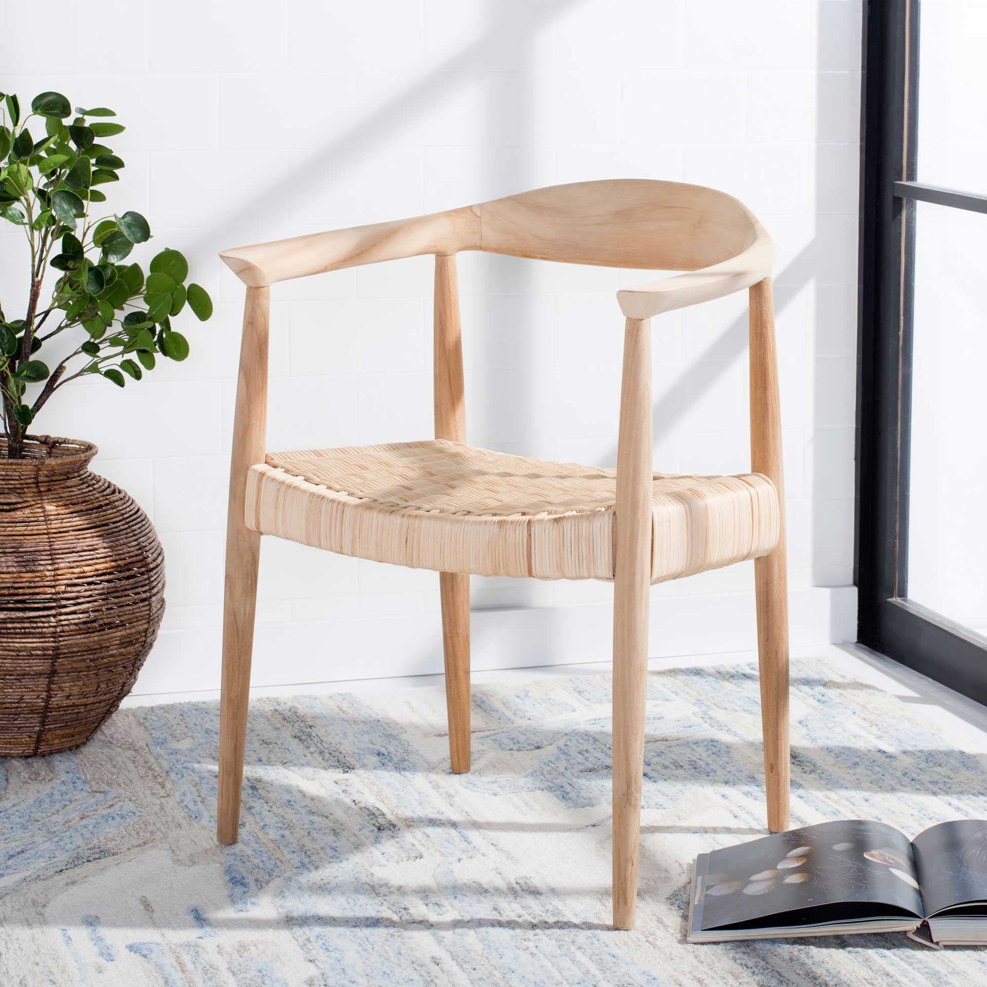 Resa Rope Rattan Accent Chair Natural - Image 4
