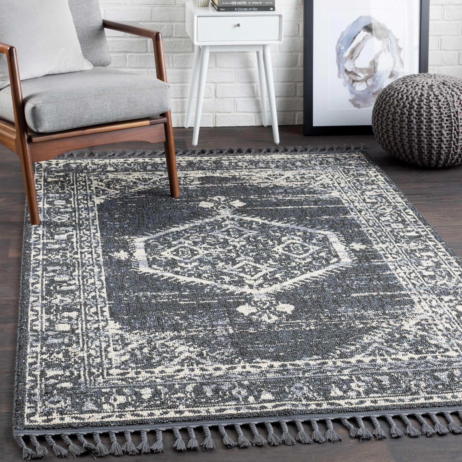 Restoration Charcoal/Cream Area Rug - Image 8