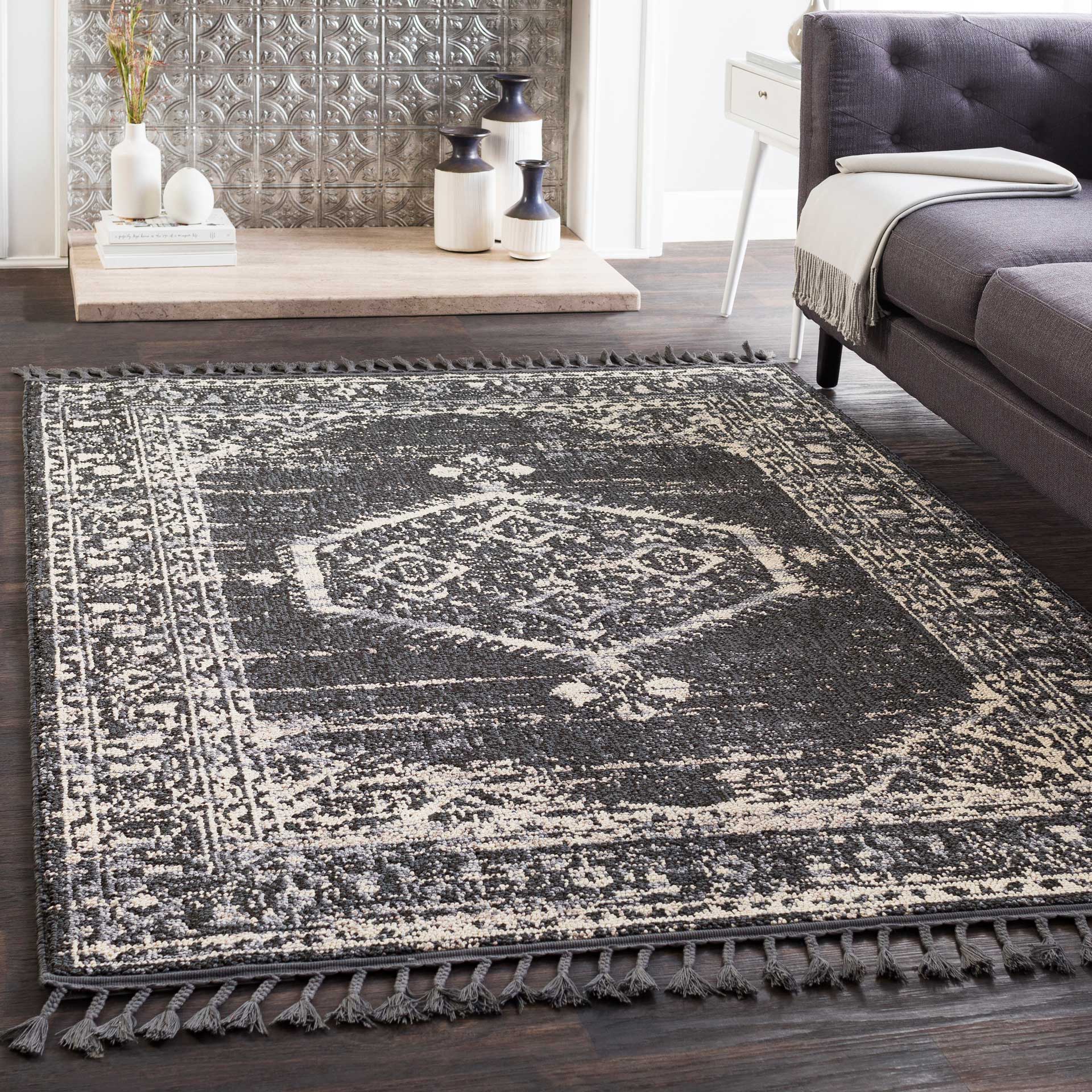 Restoration Charcoal/Cream Area Rug - Image 9