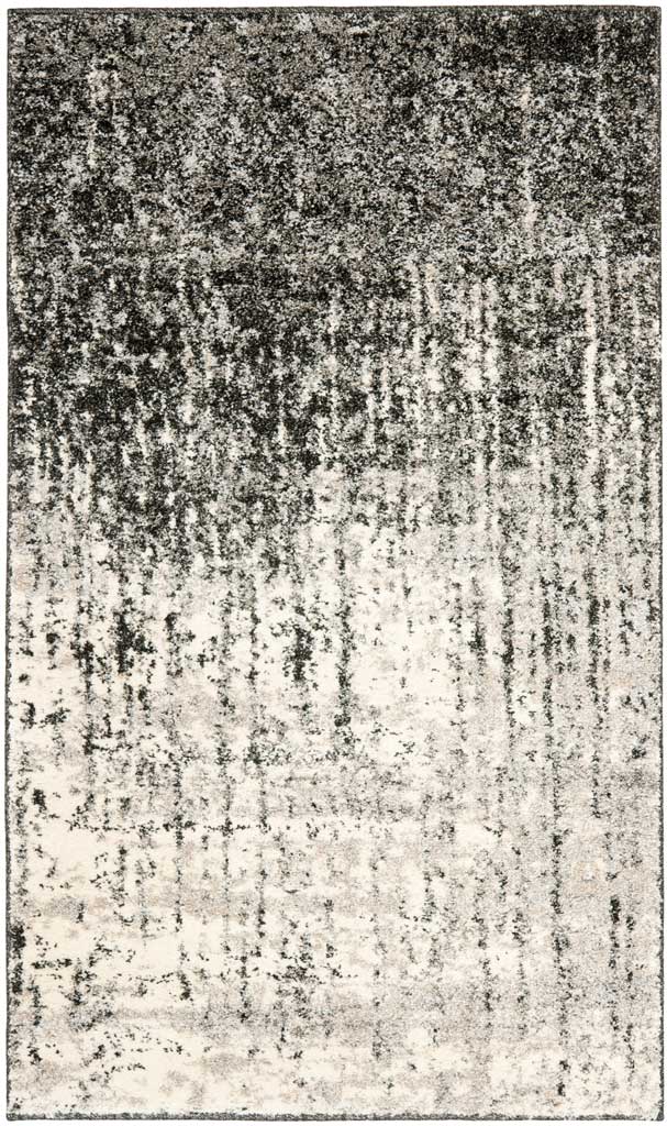 Retro Black/Light Gray Area Rug - Image 3