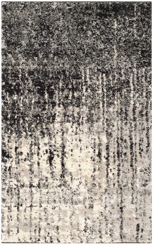Retro Black/Light Gray Area Rug - Image 4