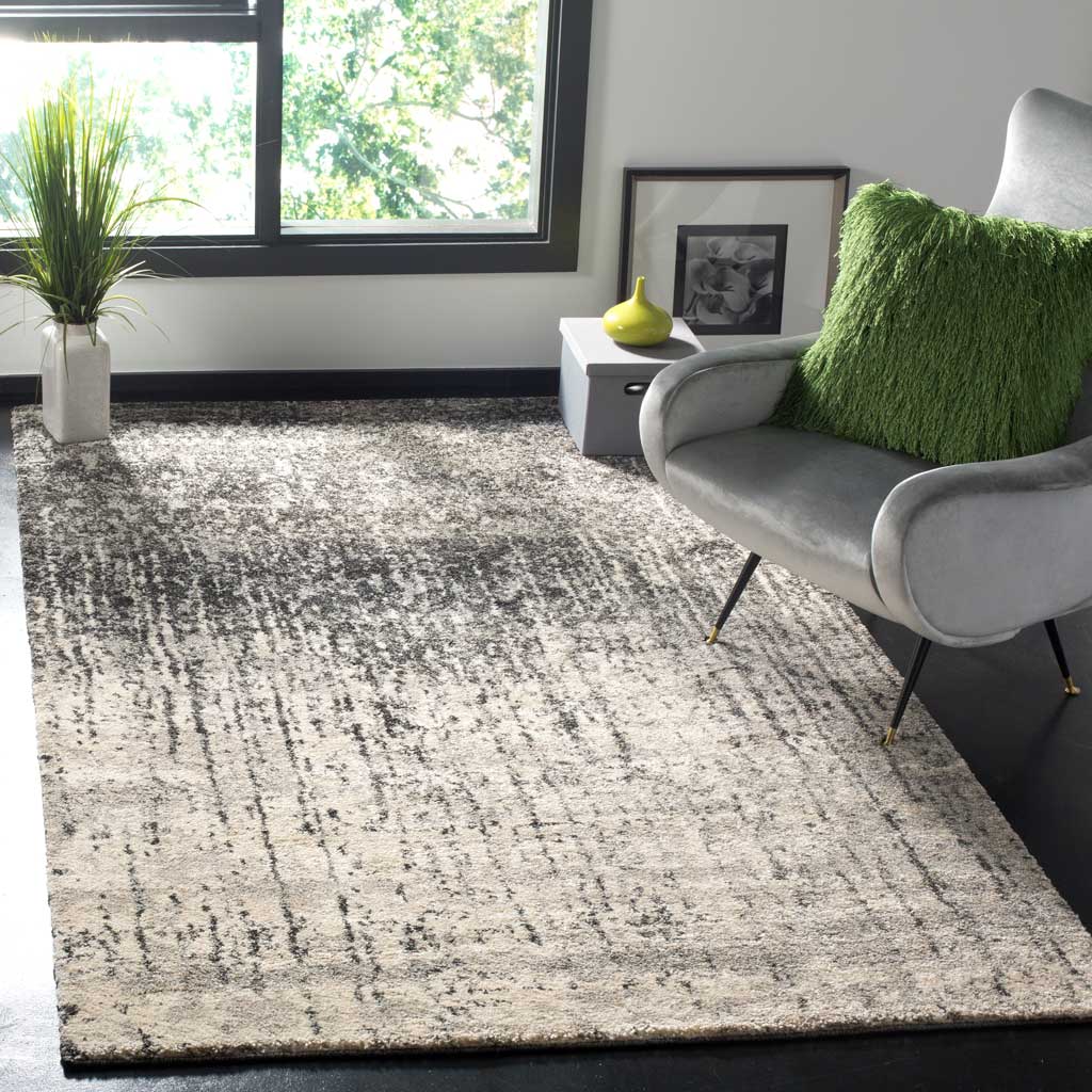 Retro Black/Light Gray Area Rug - Image 7