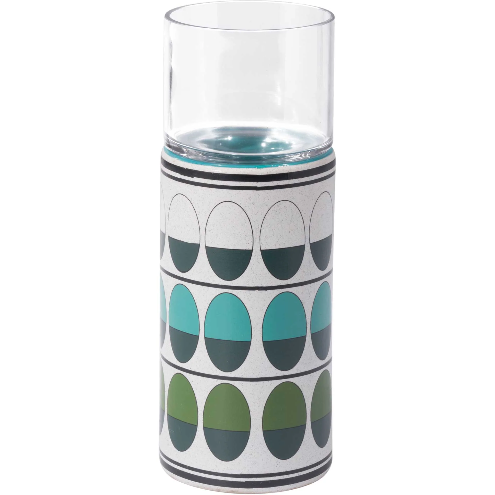 Retro Candle Holder Green/Teal - Image 2