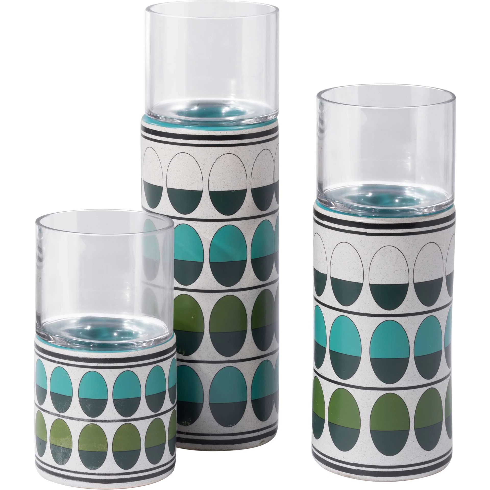 Retro Candle Holder Green/Teal - Image 4