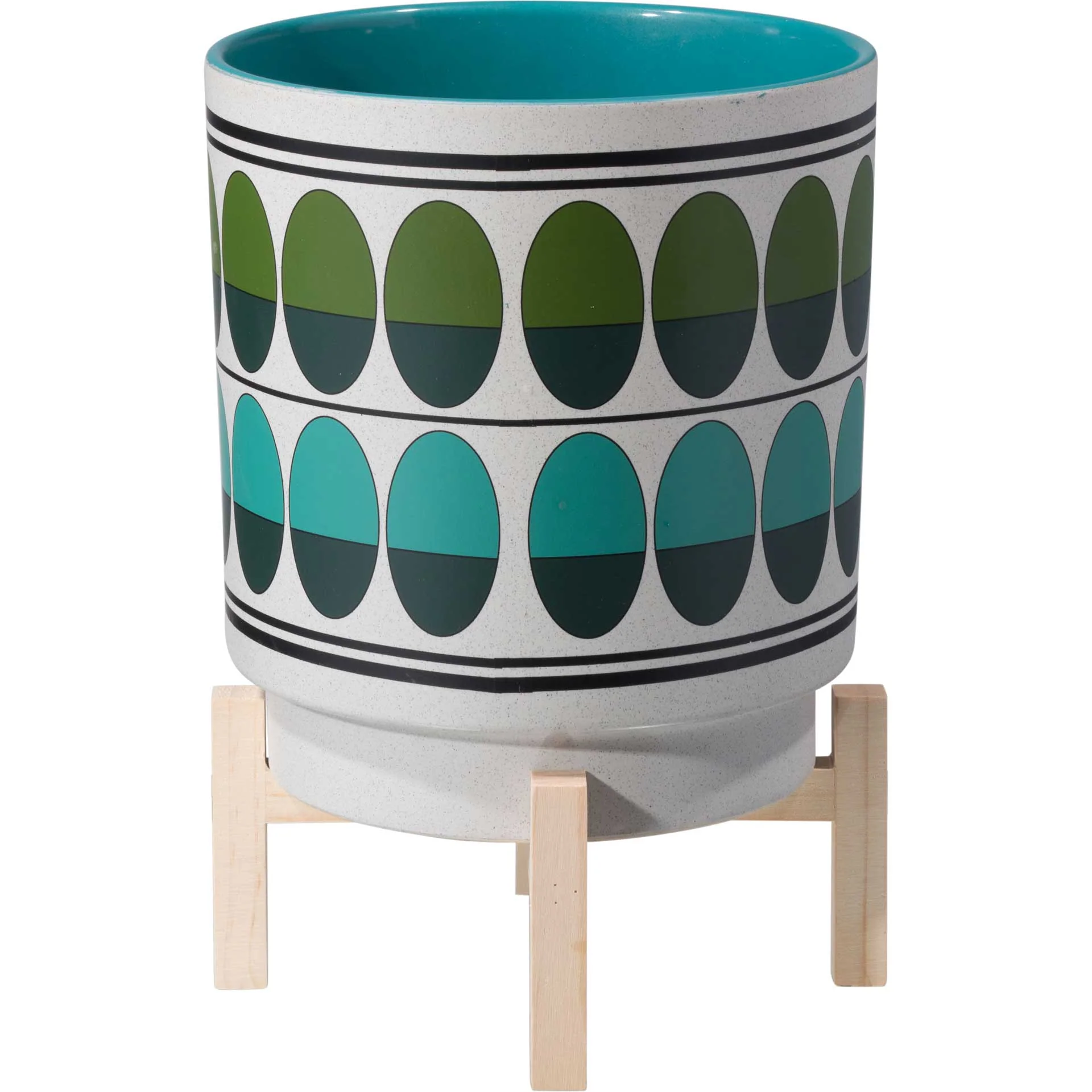 Retro Planter Green/Teal - Image 2
