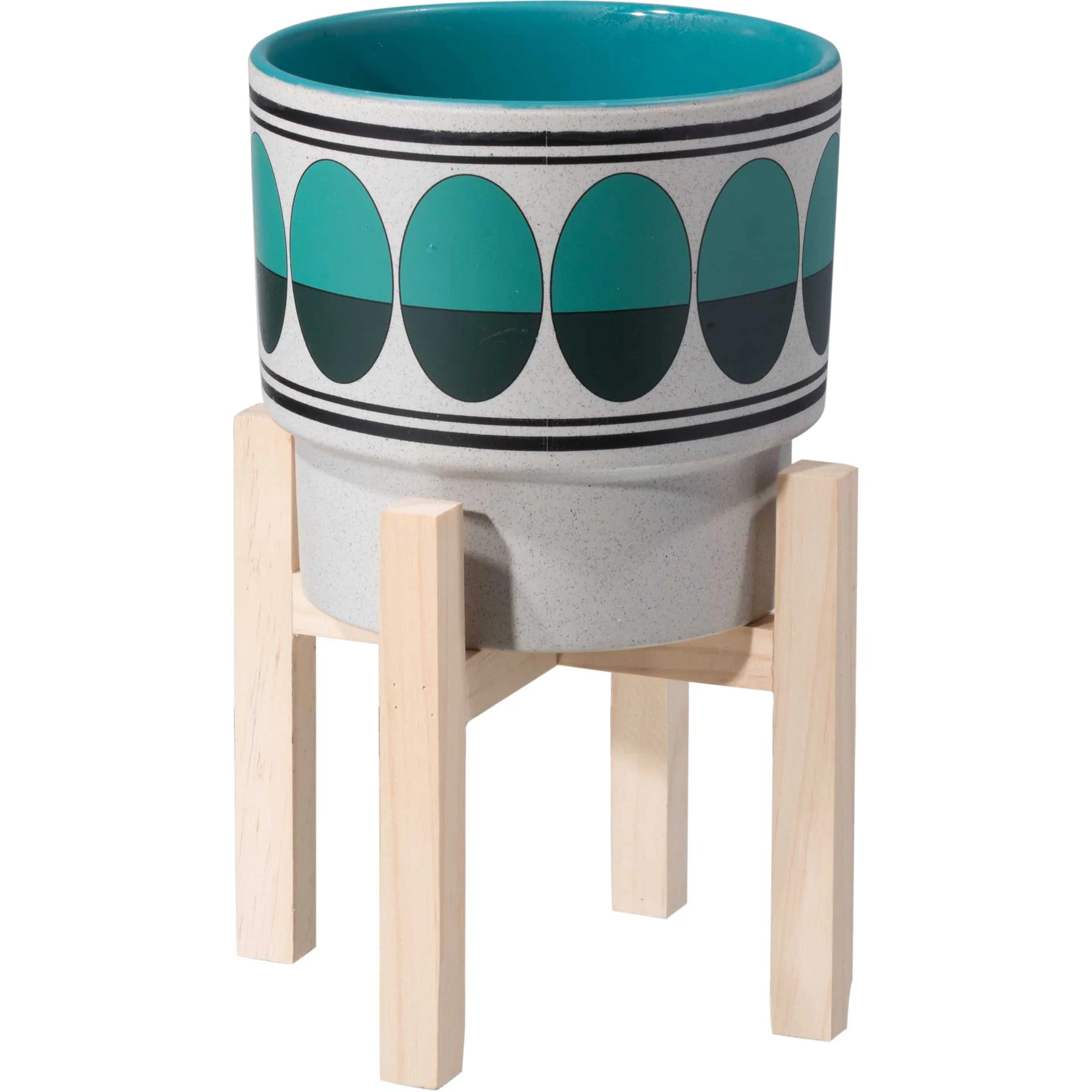 Retro Planter Green/Teal - Image 3