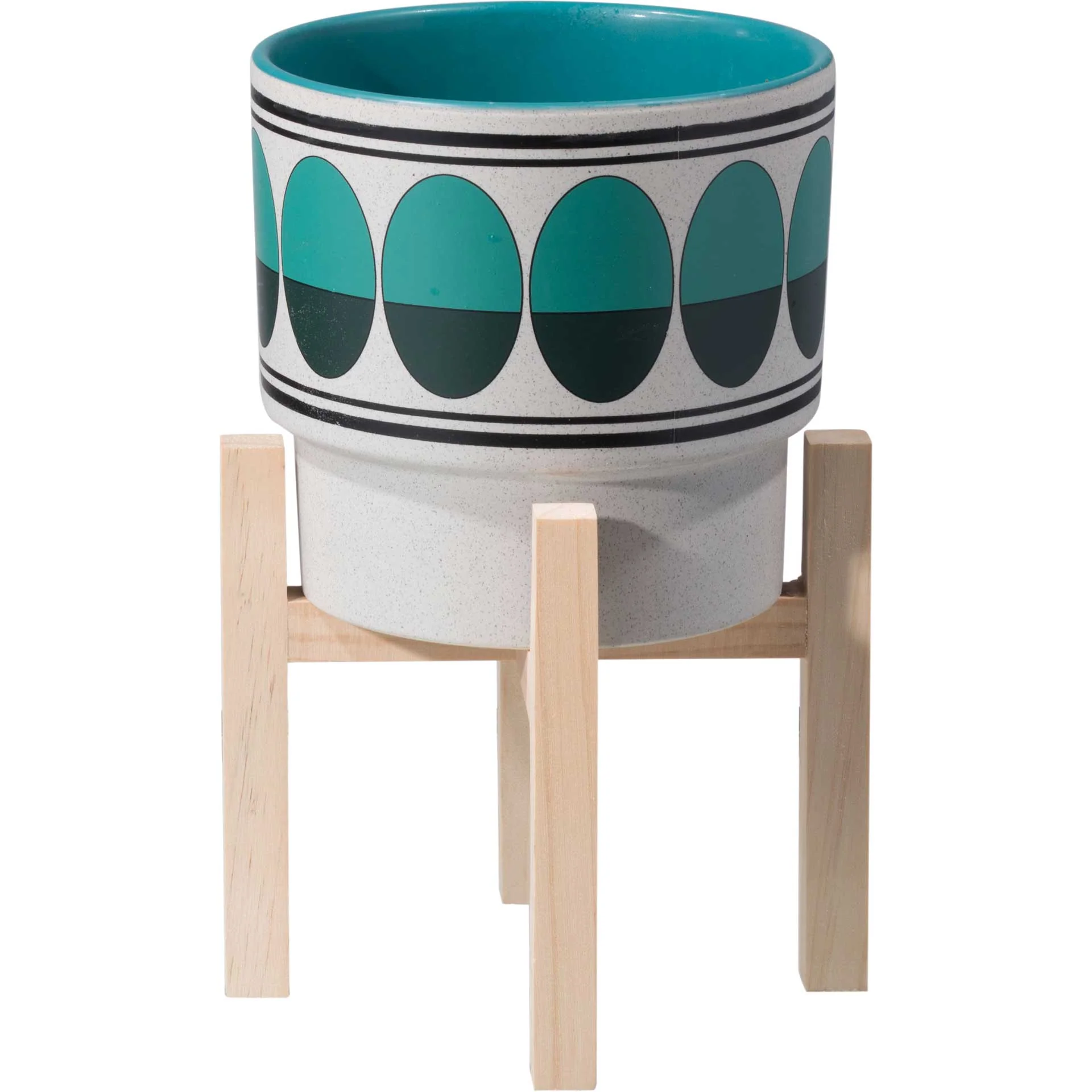 Retro Planter Green/Teal - Image 4