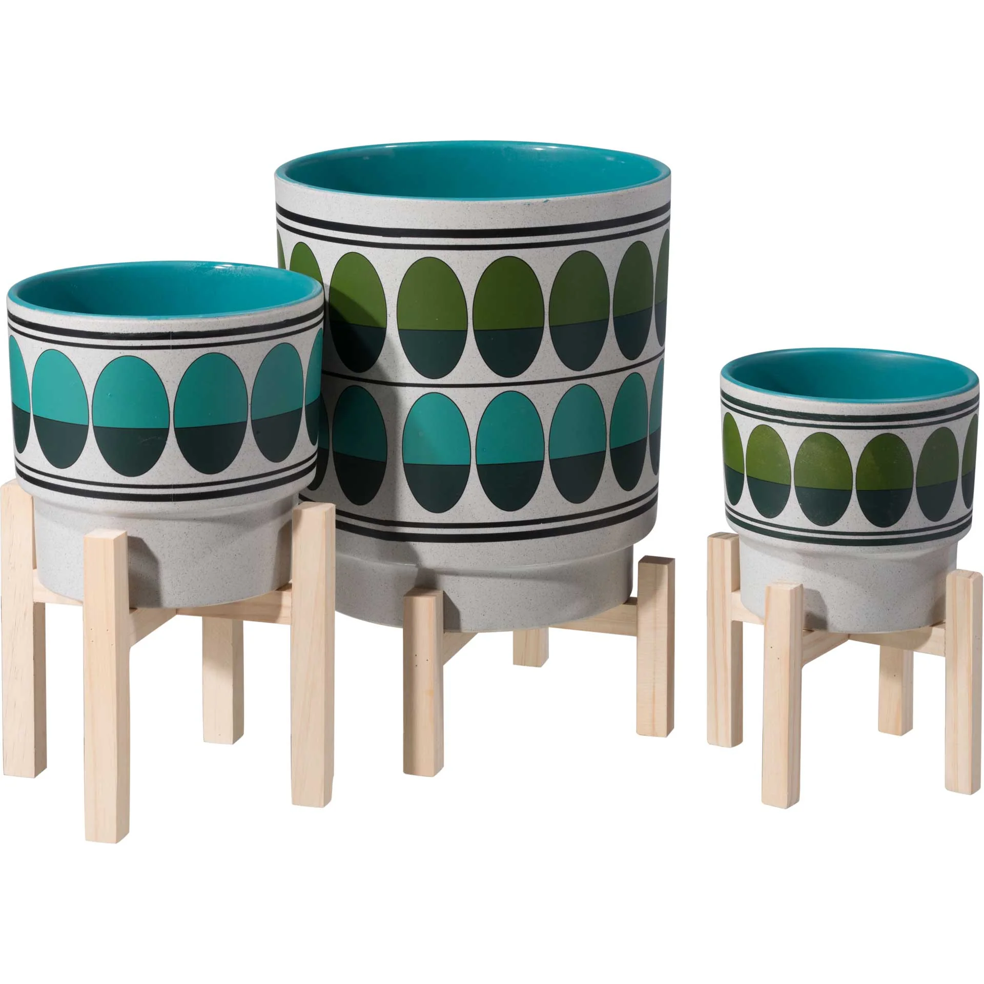 Retro Planter Green/Teal - Image 7