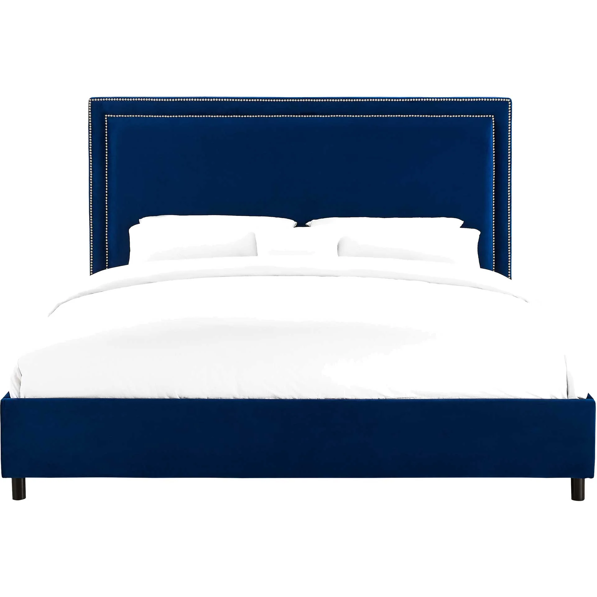 Retro Velvet Bed Navy - Image 2