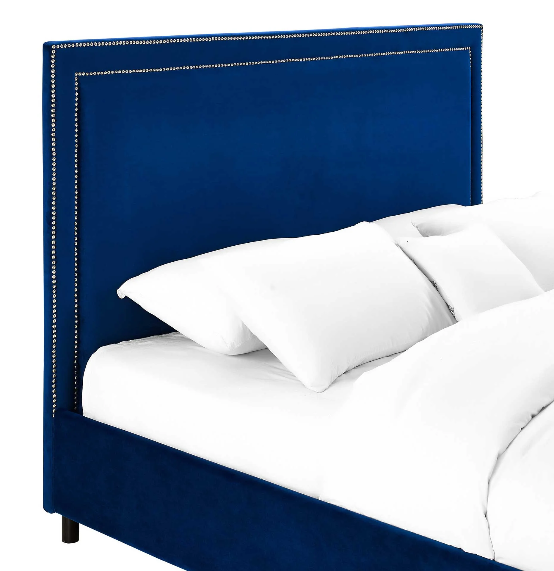 Retro Velvet Bed Navy - Image 3