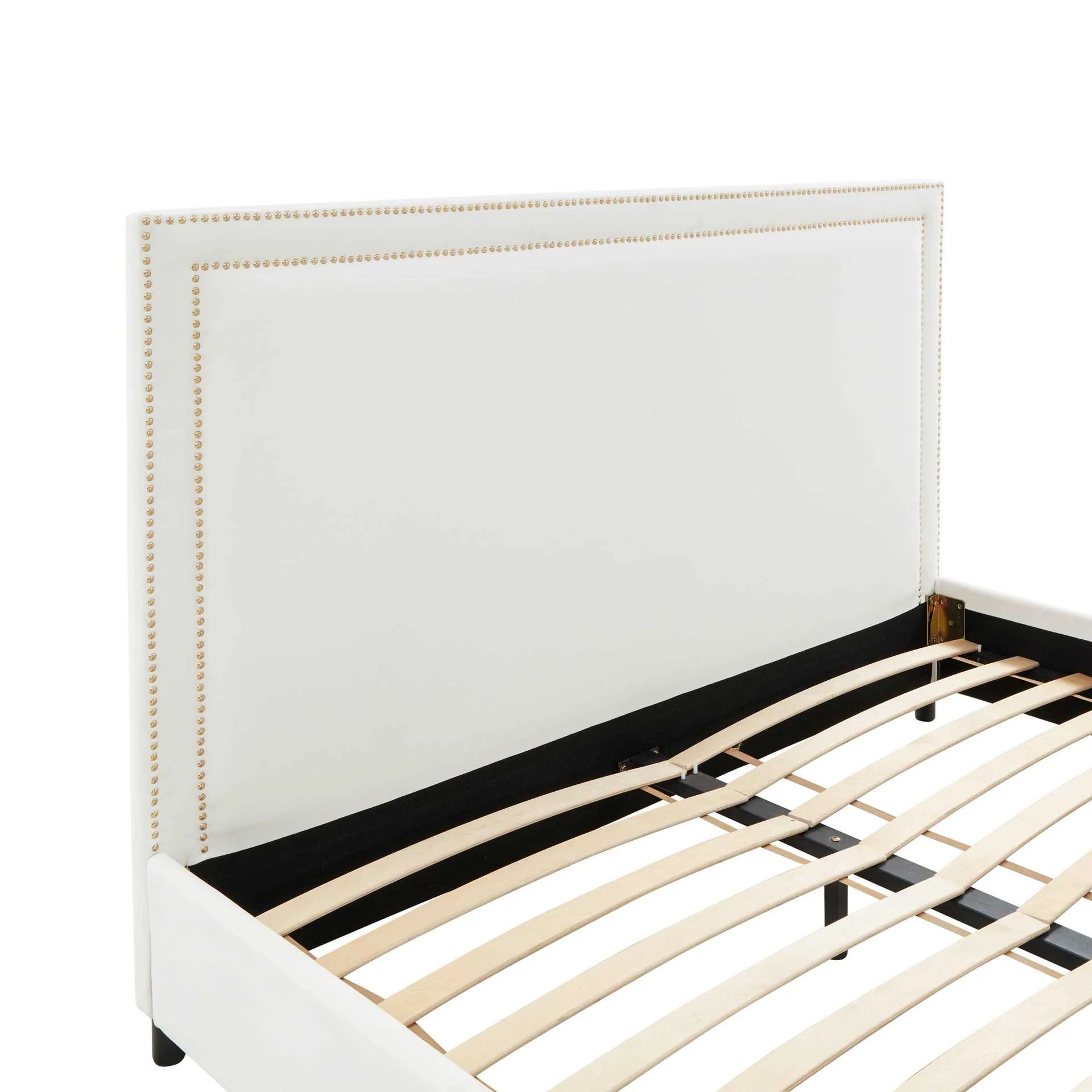 Retro Velvet Bed White - Image 4