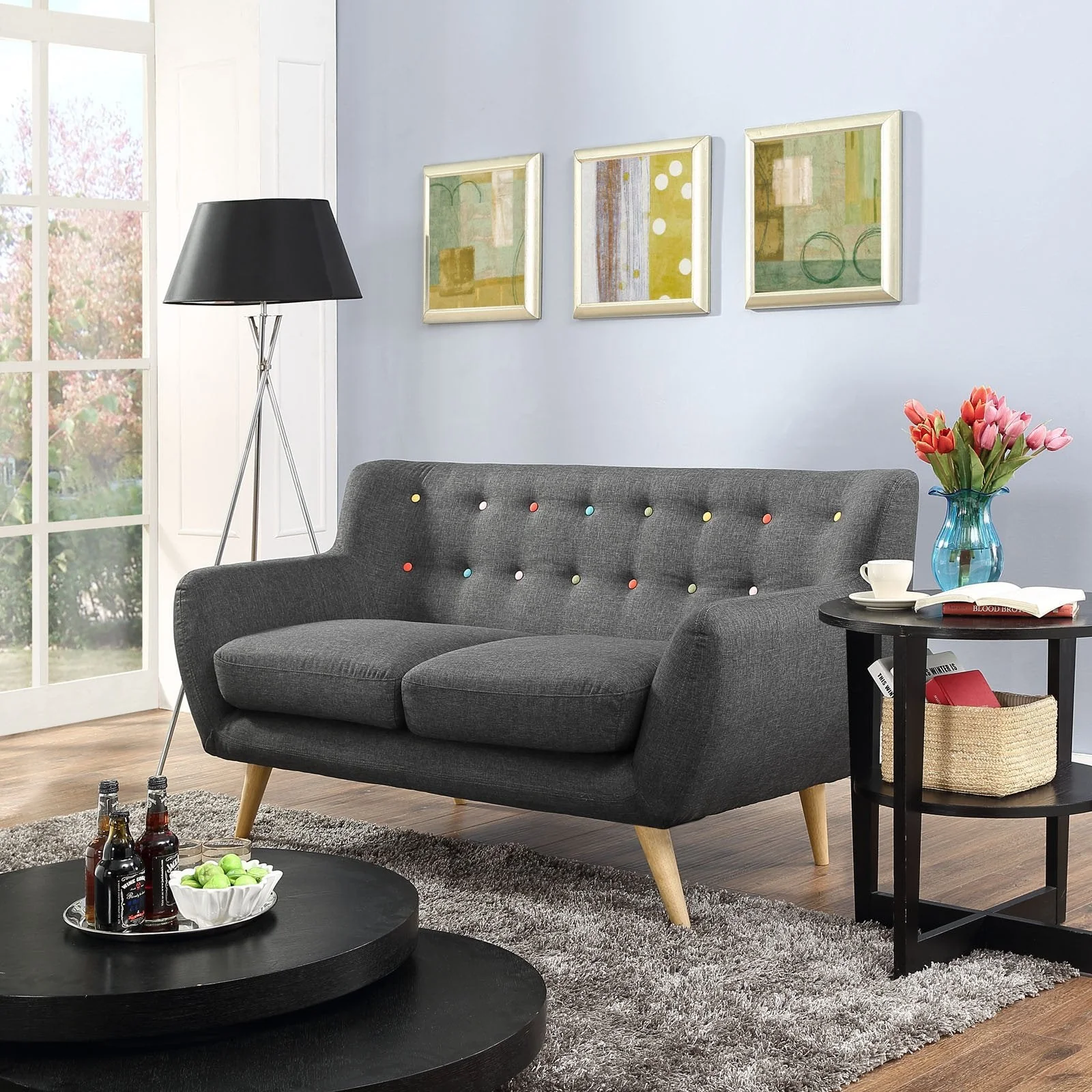 Reverence Loveseat Gray - Image 4