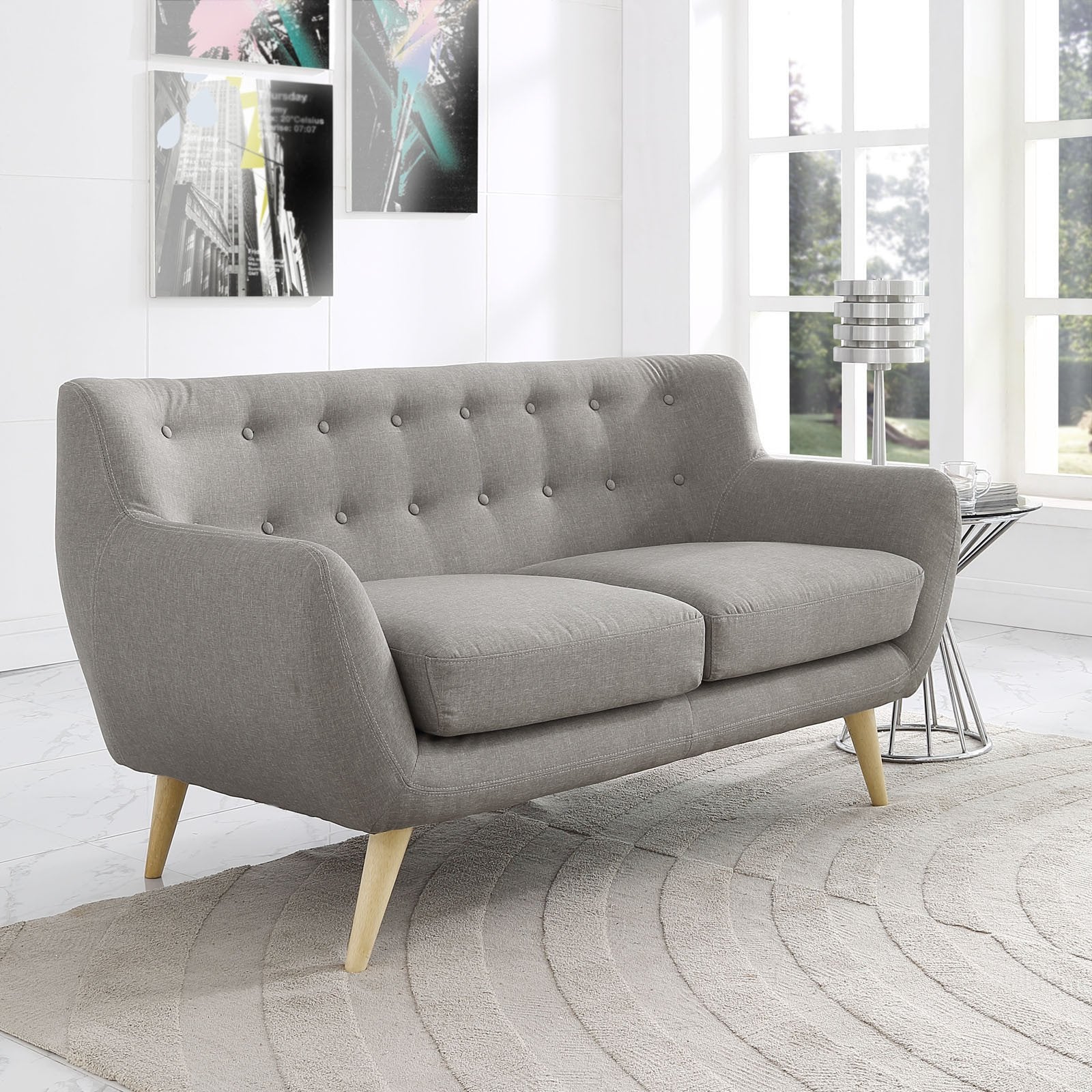 Reverence Loveseat Light Gray - Image 4