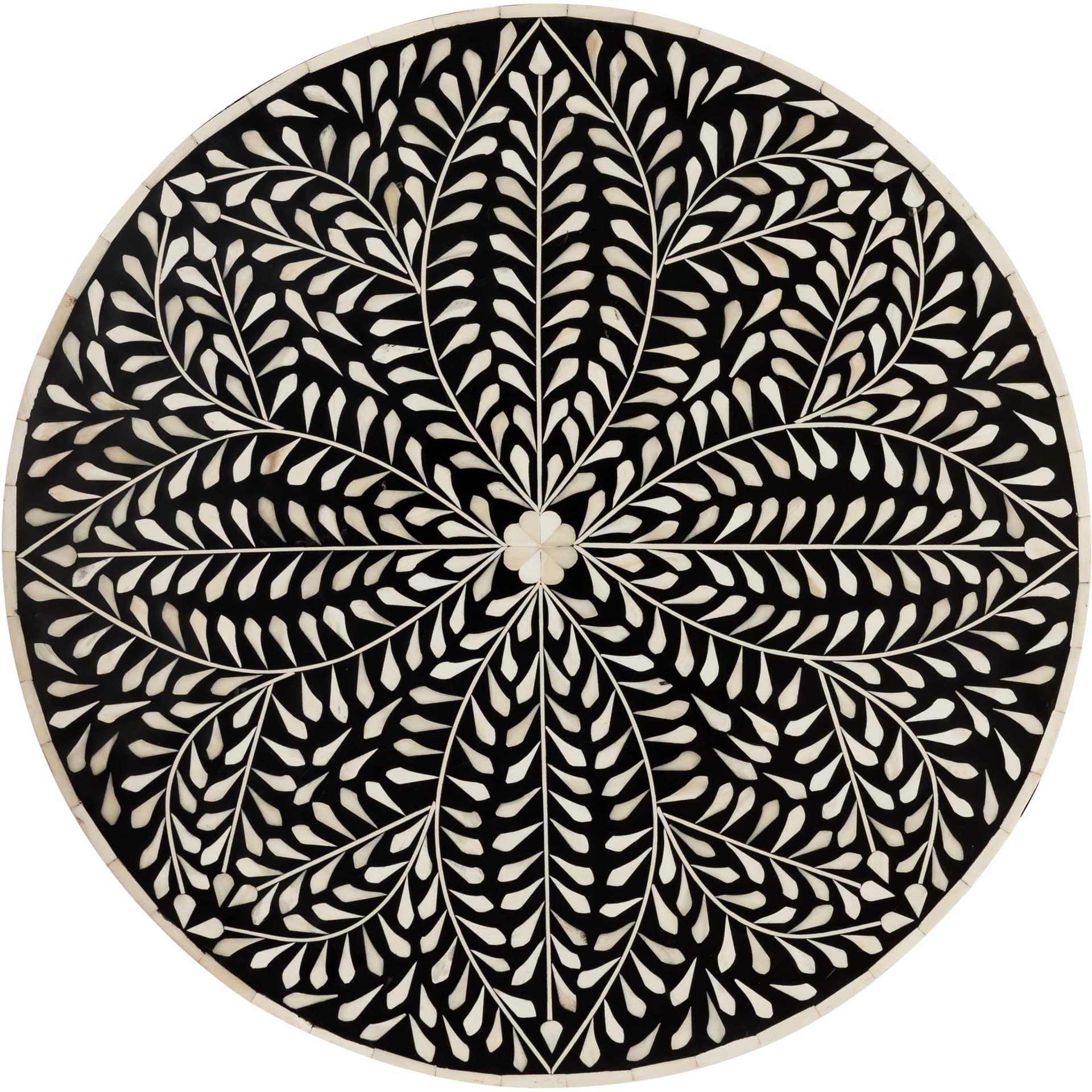 Rex Bone Inlay Coffee Table Black/White - Image 3