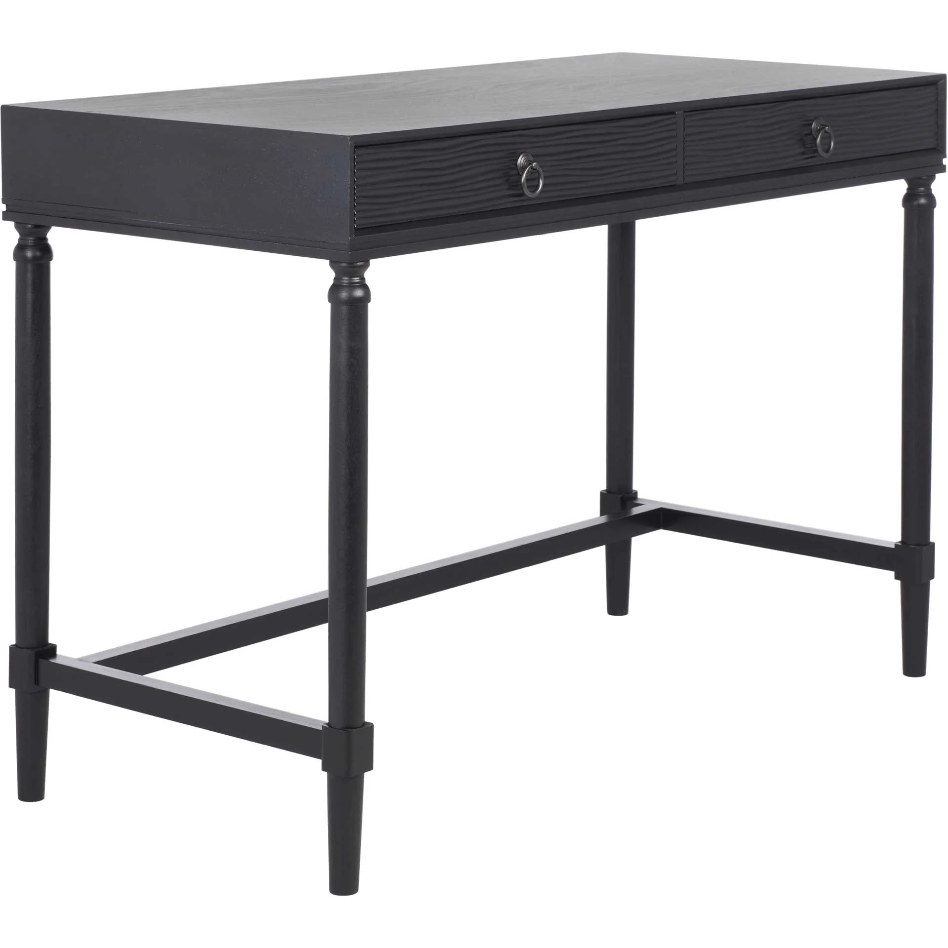 Rhett 2 Drawer Desk Black - Image 2