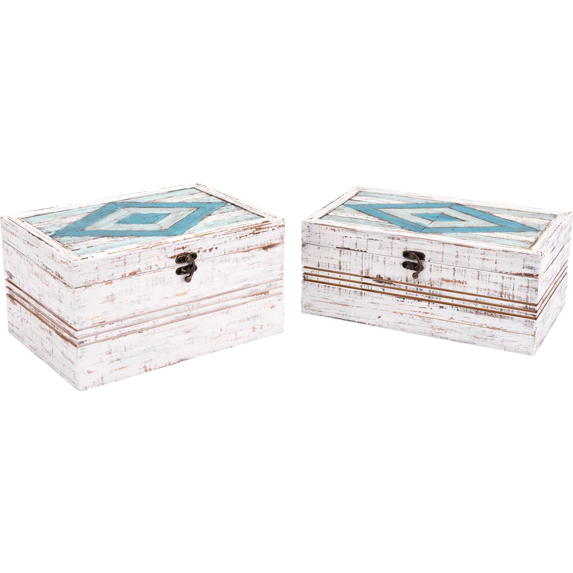 Rhombus Antique Box White - Image 9