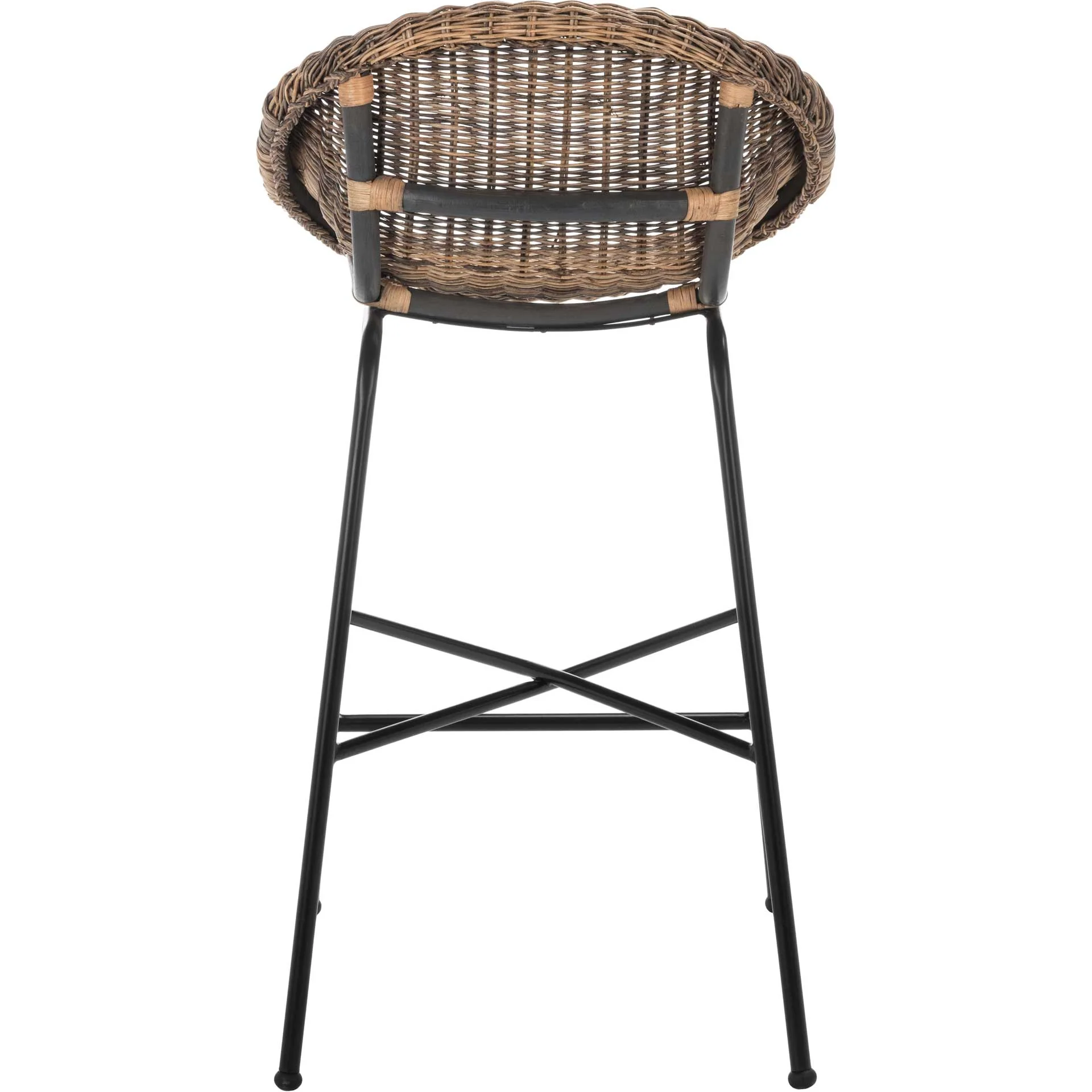 Rianon Rattan Bar Stool Natural/Black - Image 3