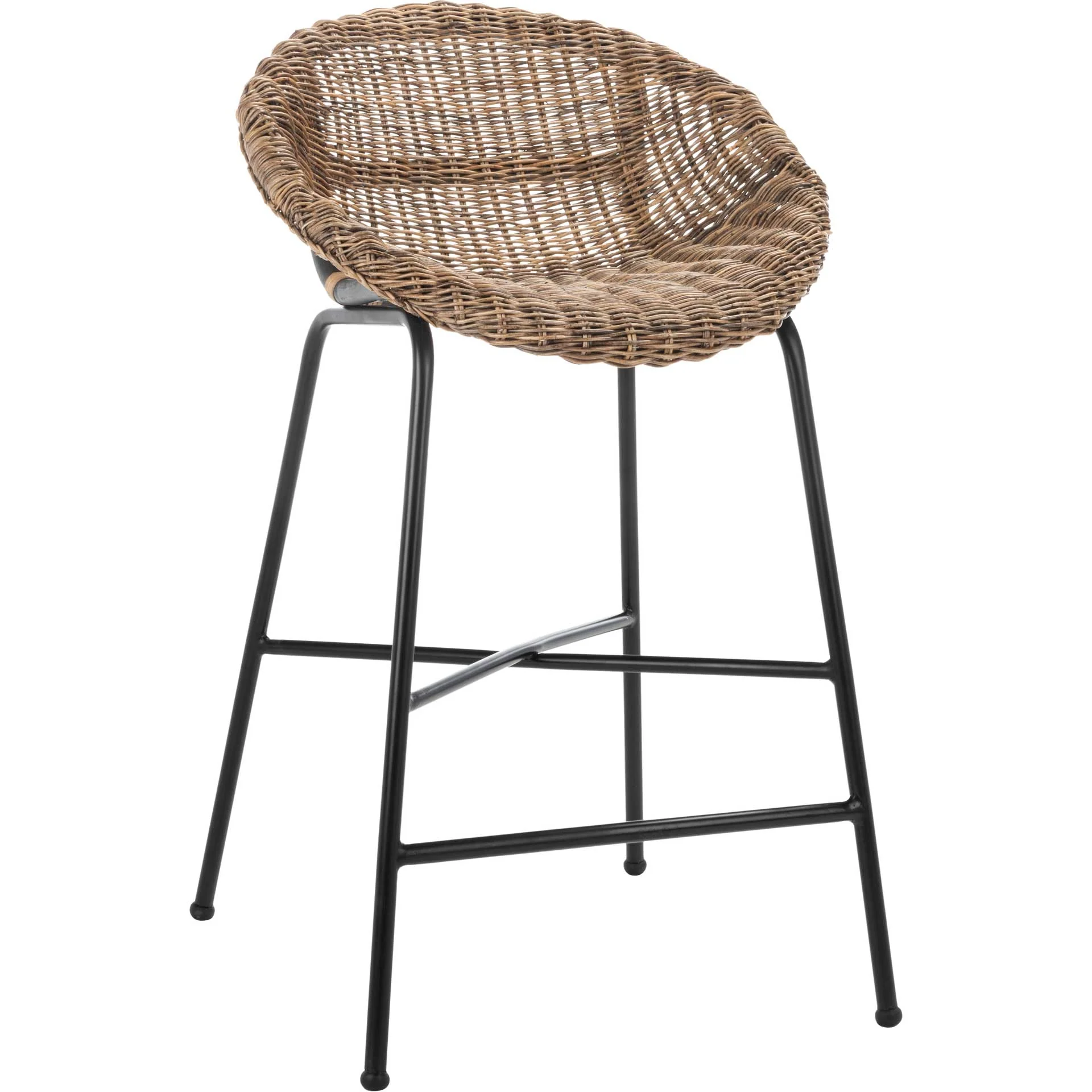 Rianon Rattan Bar Stool Natural/Black - Image 5