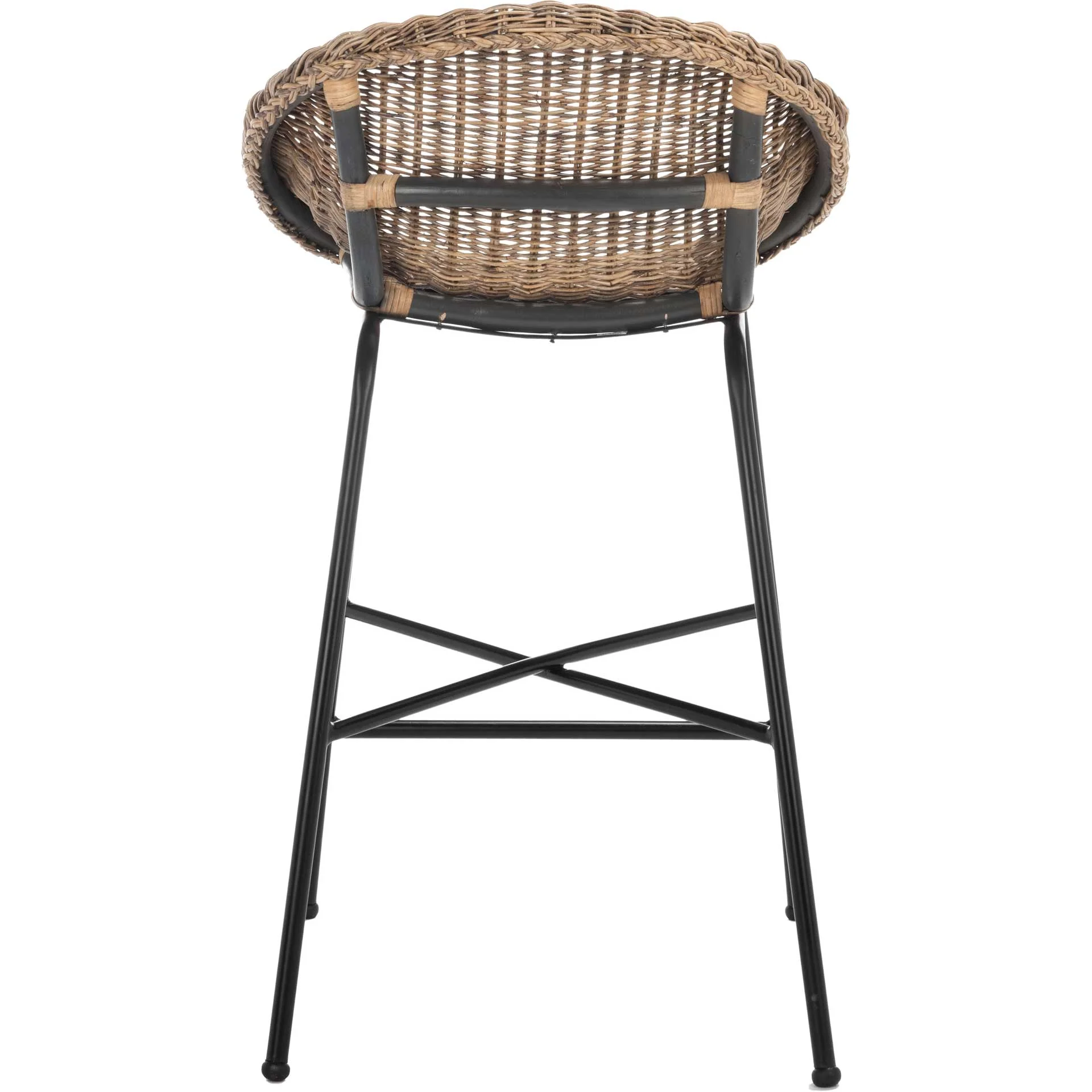 Rianon Rattan Bar Stool Natural/Black - Image 7