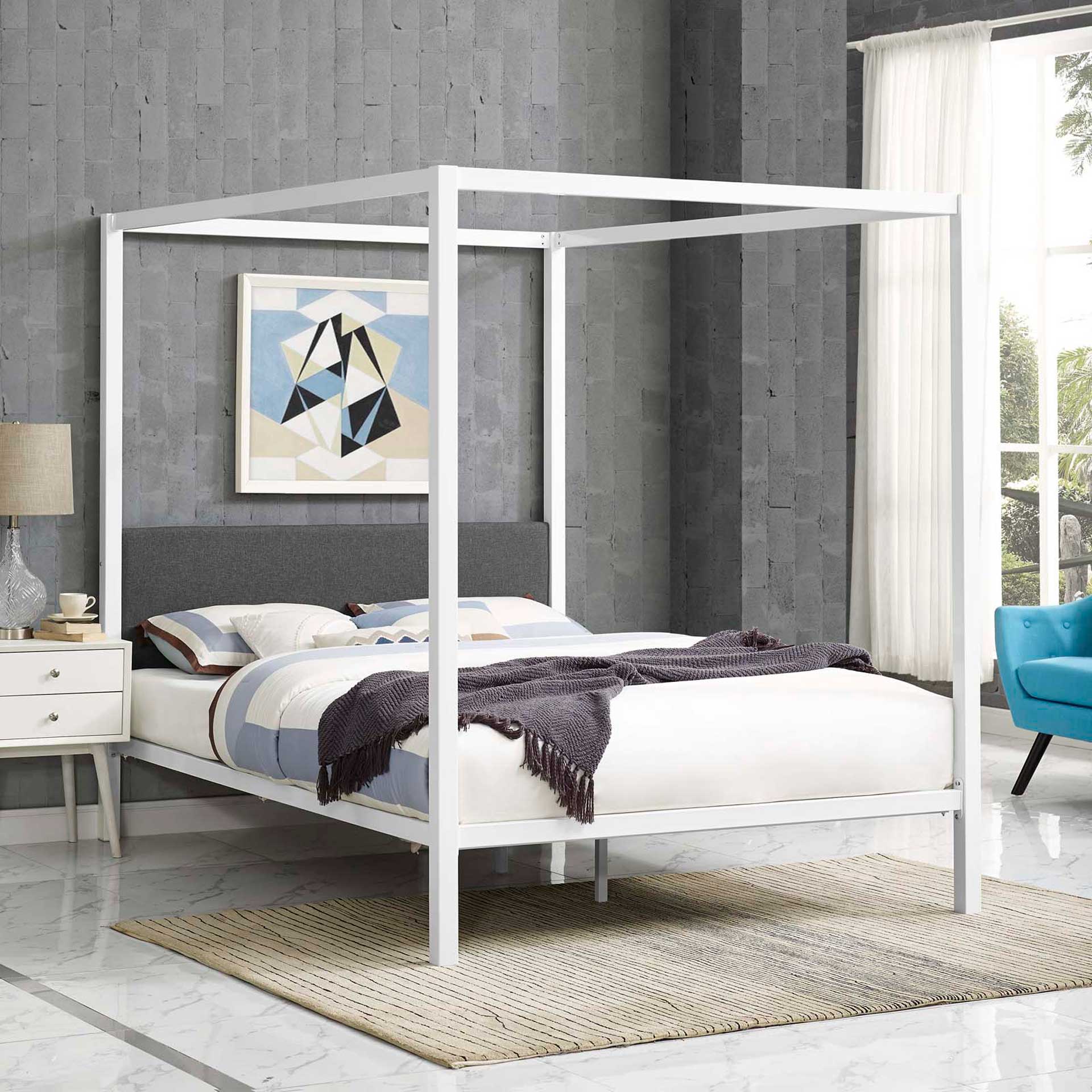 Richard Bed Frame White/Gray - Image 5