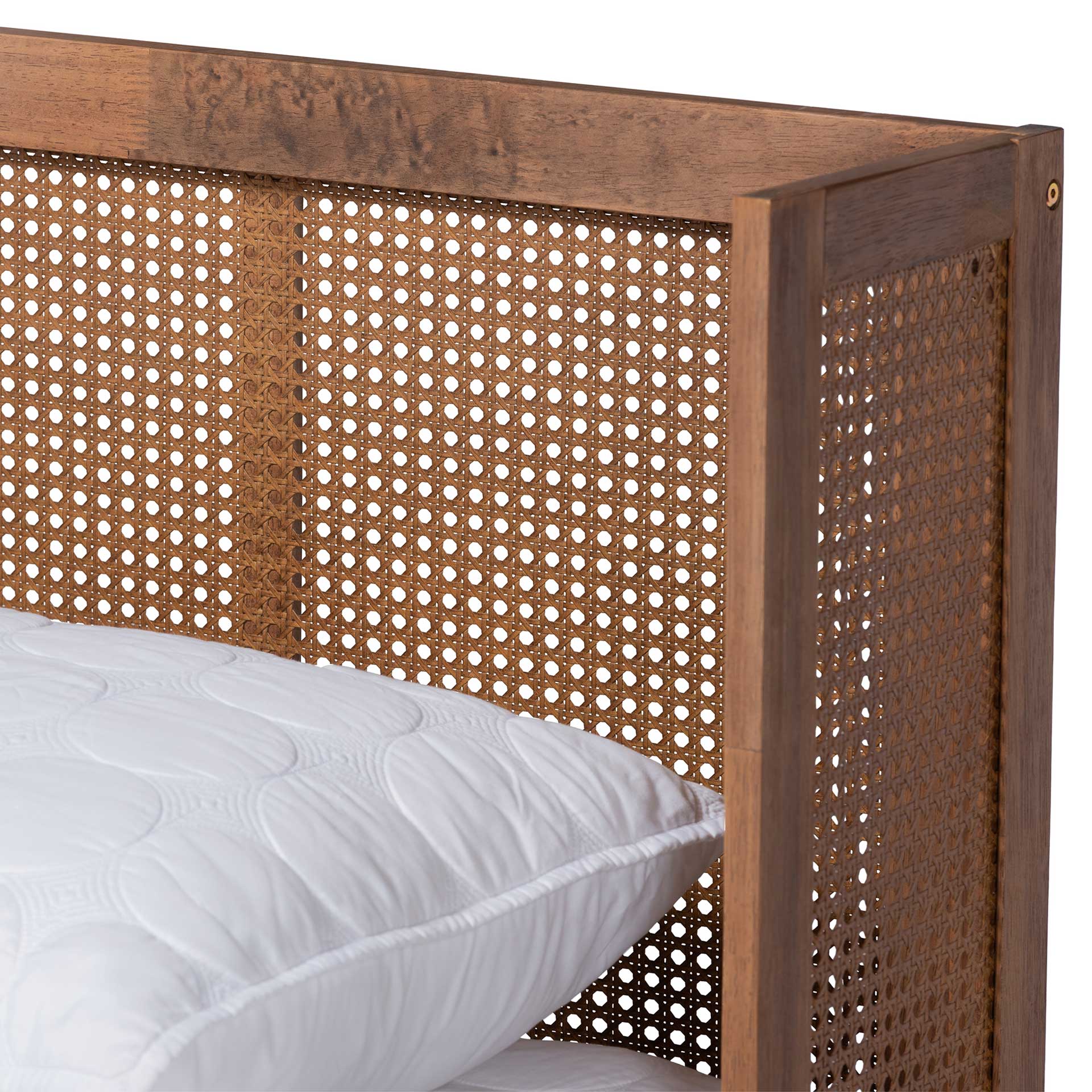 Richard Wood/Synthetic Rattan Bed Ash Walnut - Image 5