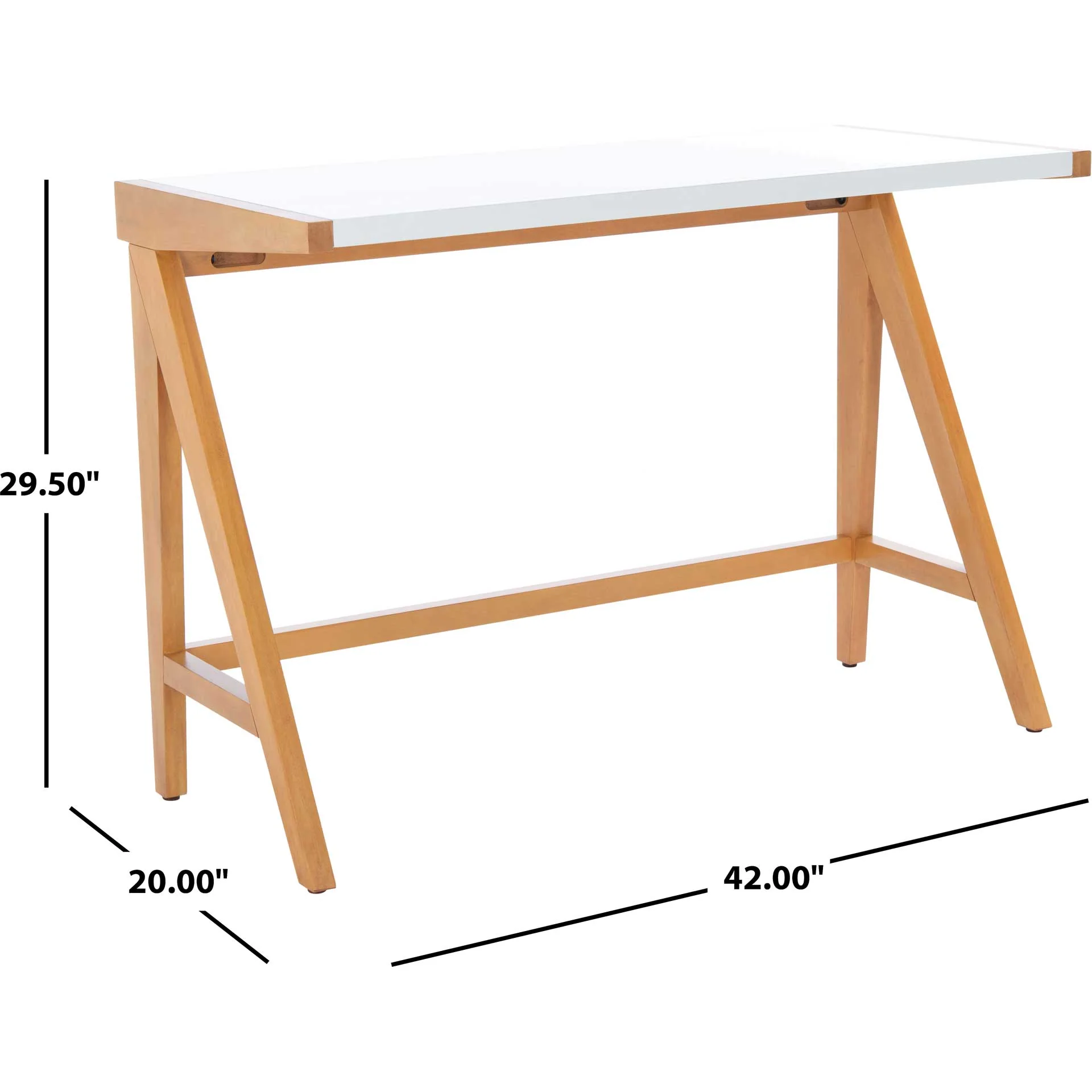 Richmond Desk Oak/White - Image 7