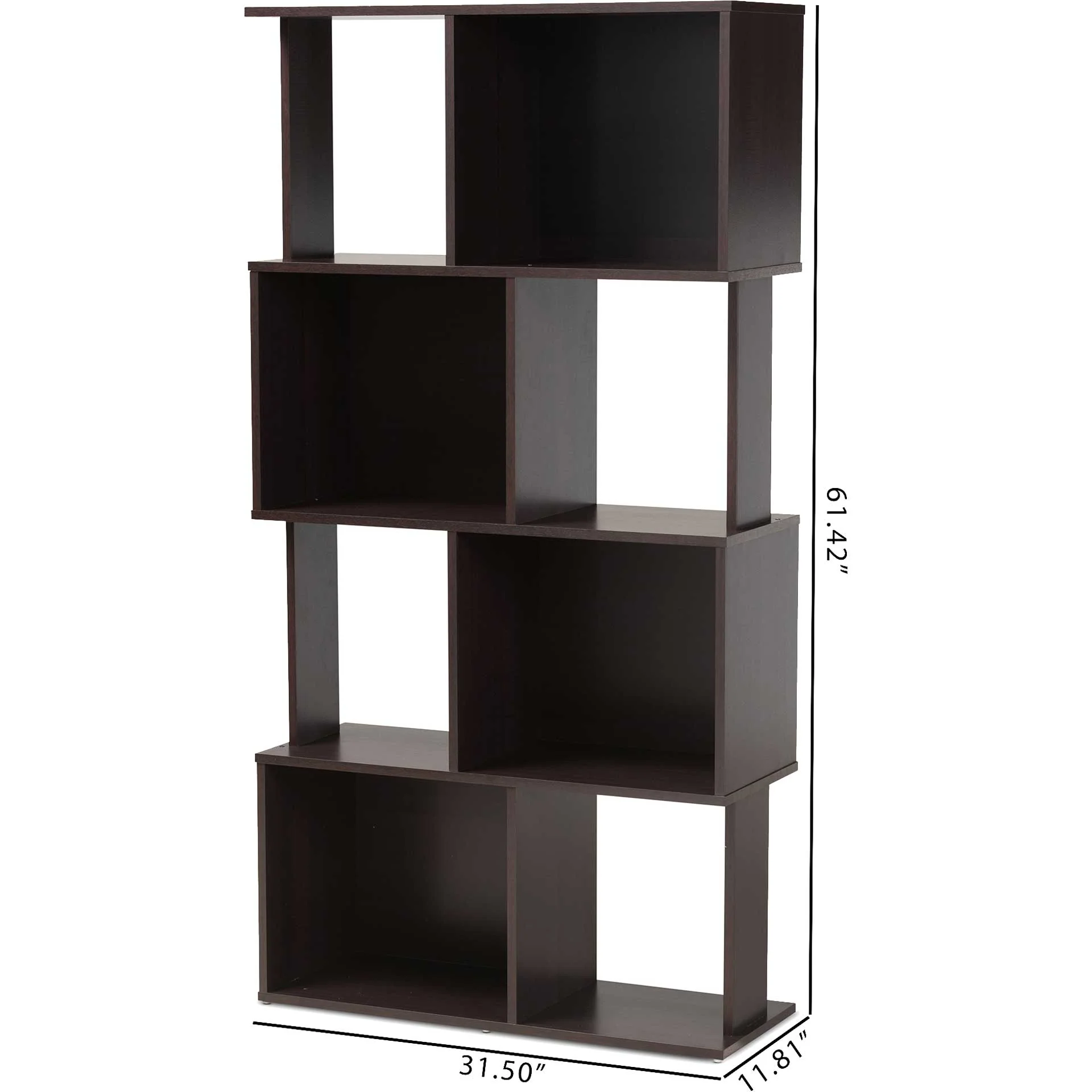 Ricky Bookcase Dark Brown - Image 4