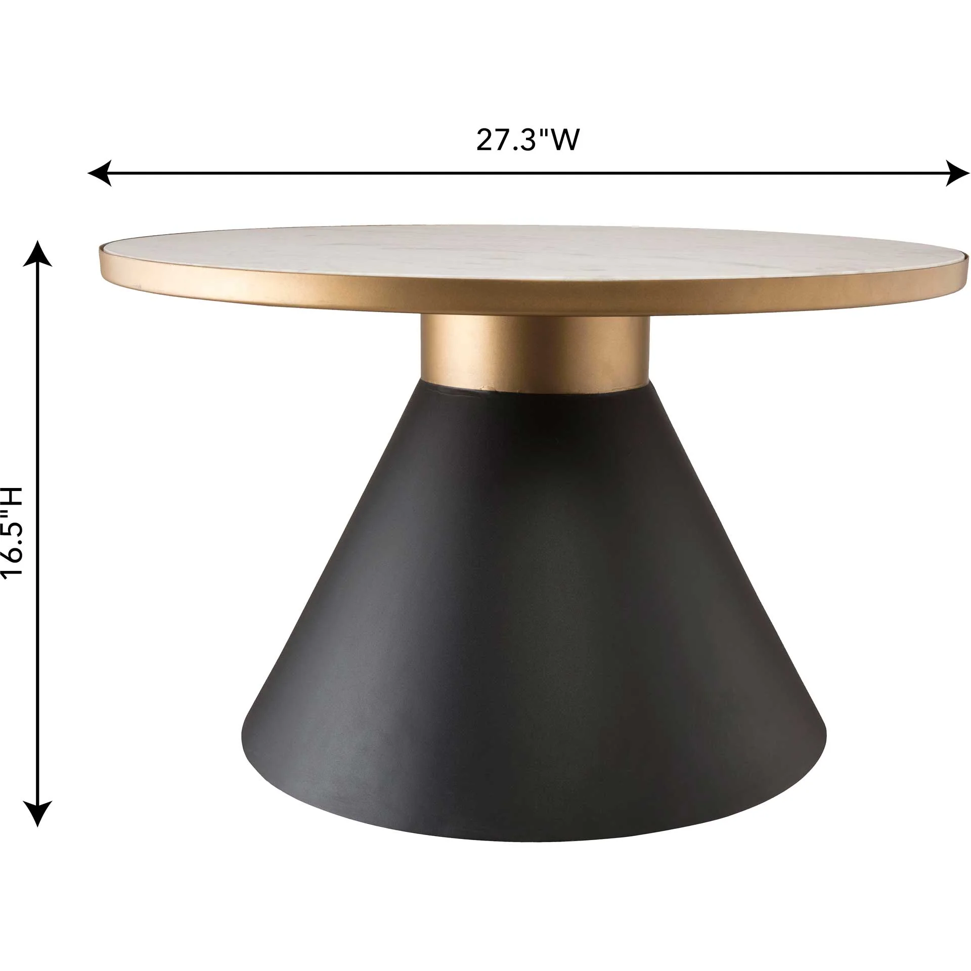 Ricky Marble Coffee Table Black/White - Image 4