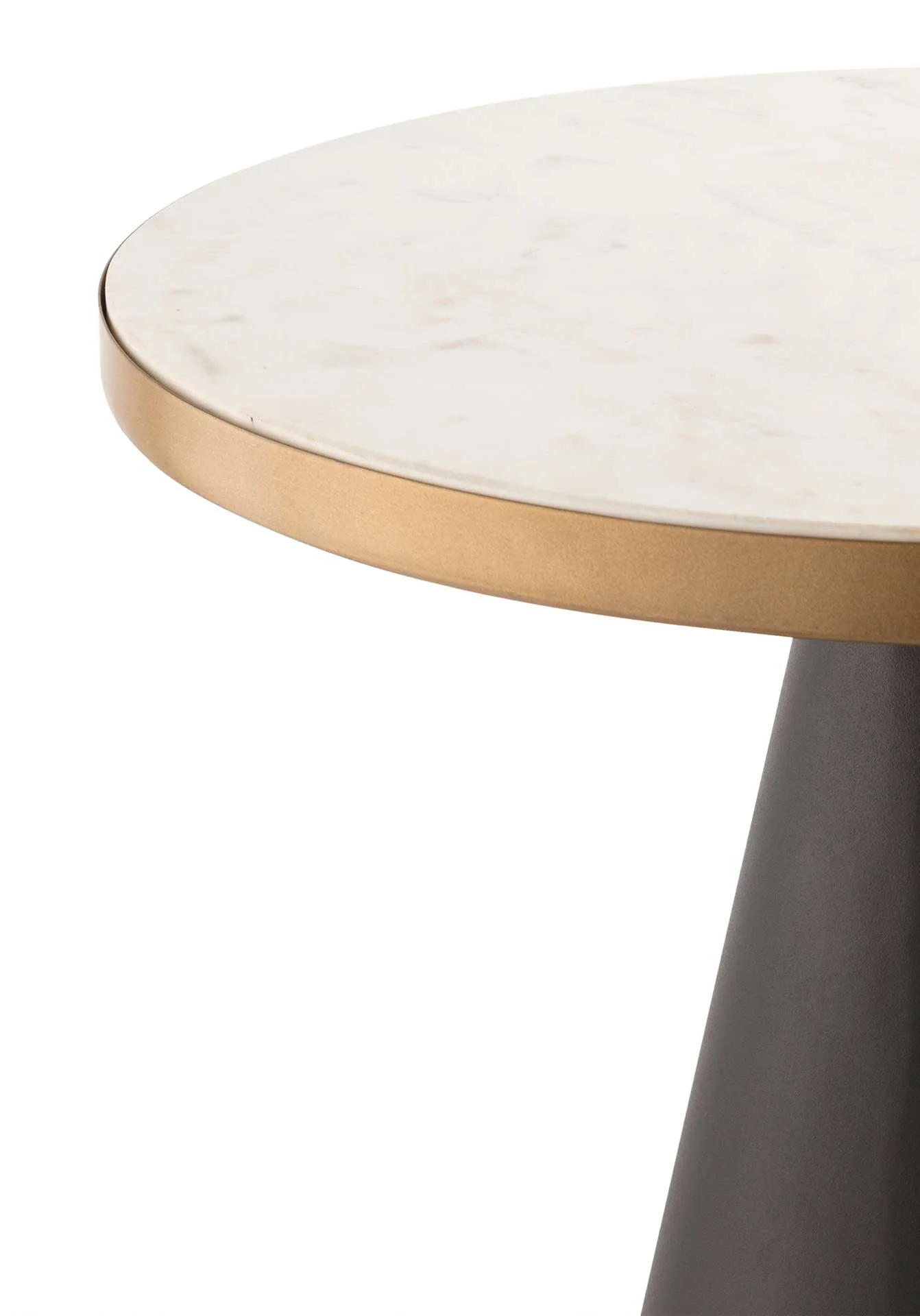 Ricky Marble Side Table Black/Gold/White - Image 3