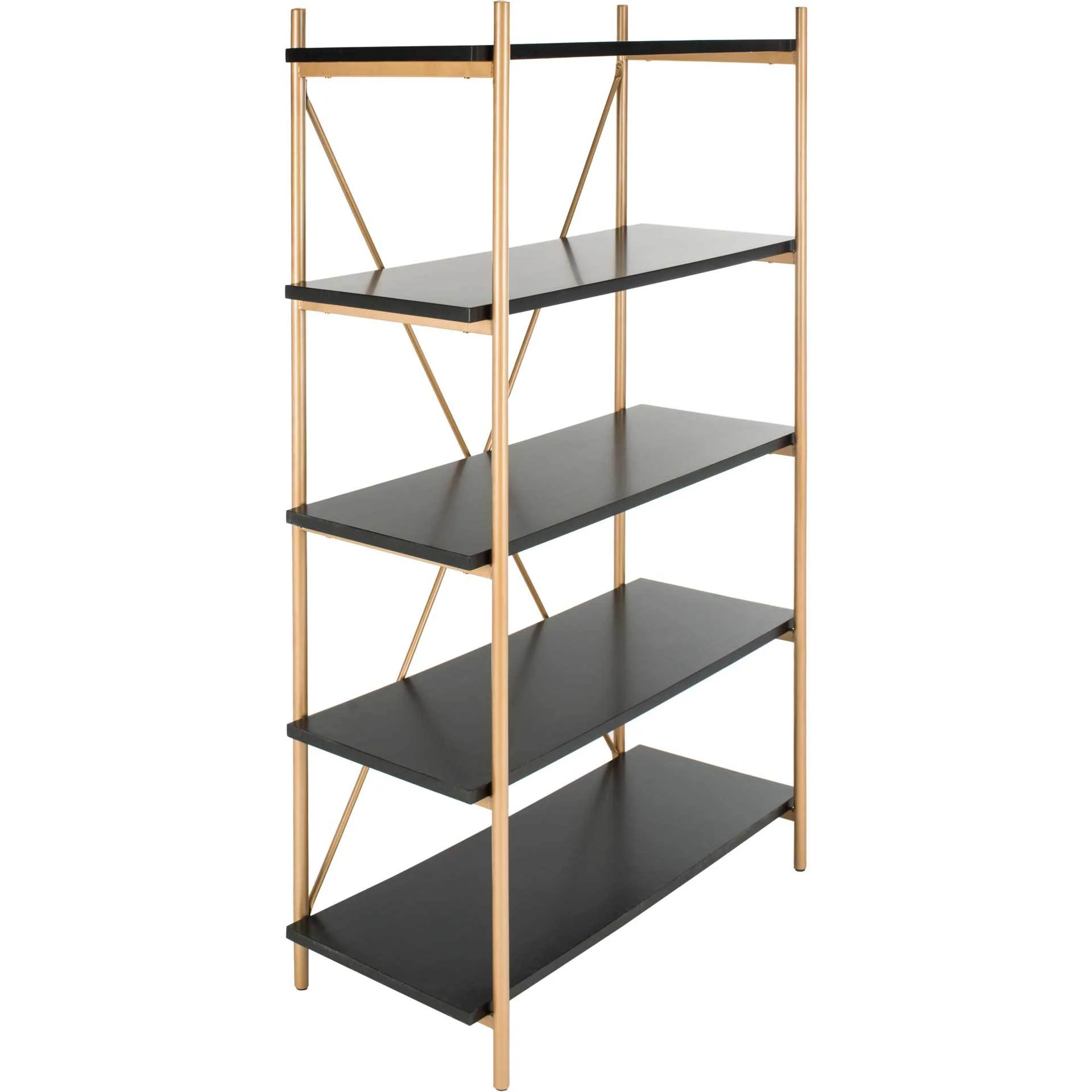 Ridge 5 Tier Etagere Gold Liquid/Black - Image 2